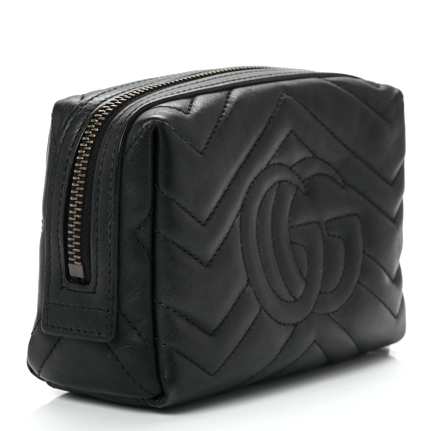Calfskin Matelasse GG Marmont Cosmetic Case Black