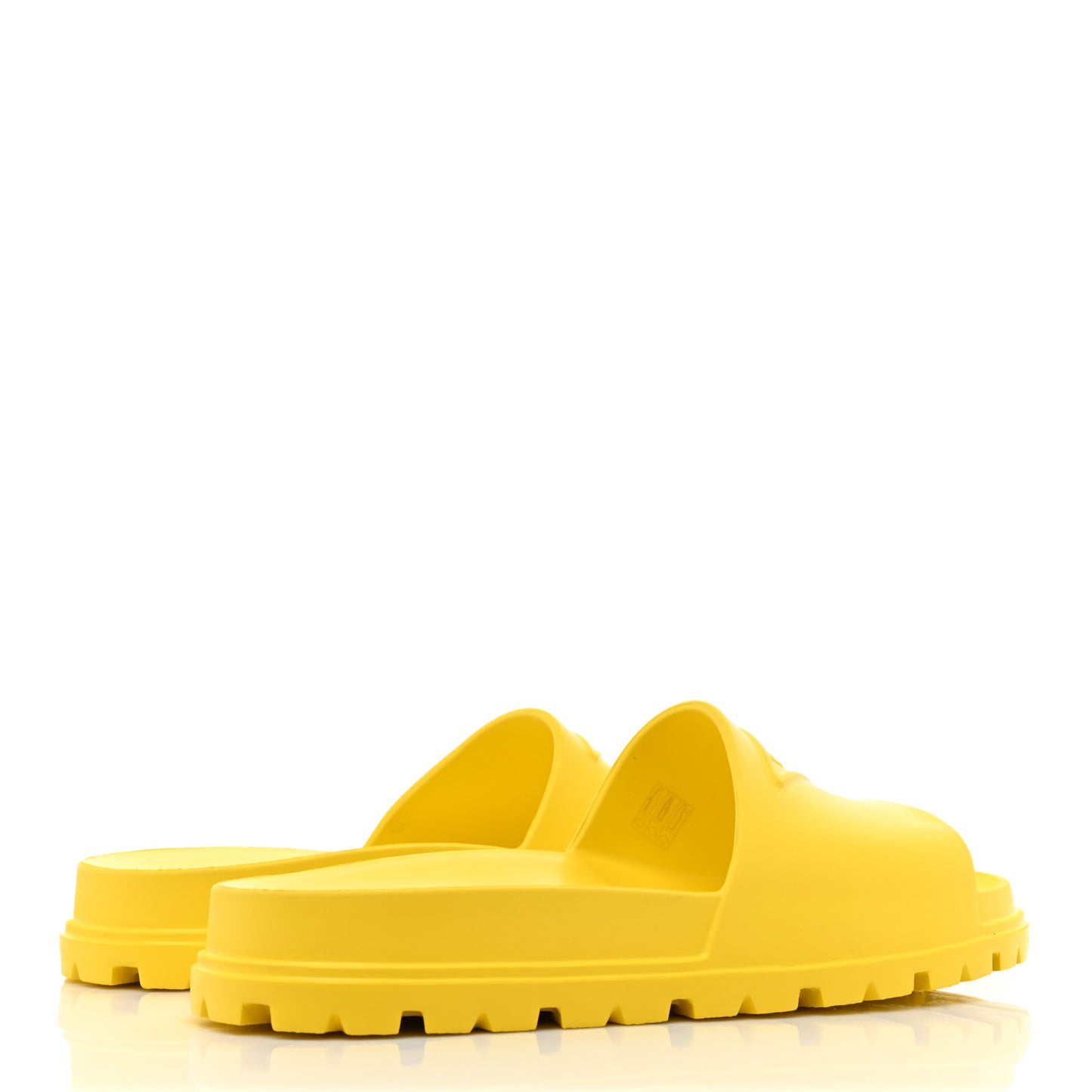 EVA Rubber Triangle Logo Embossed Mens Lug Sole Slide Sandals 10 Sole