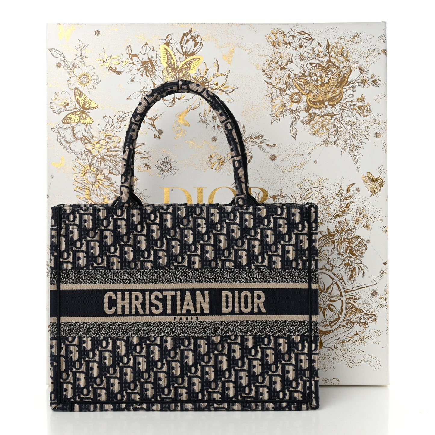 Oblique Medium Book Tote Blue Multicolor