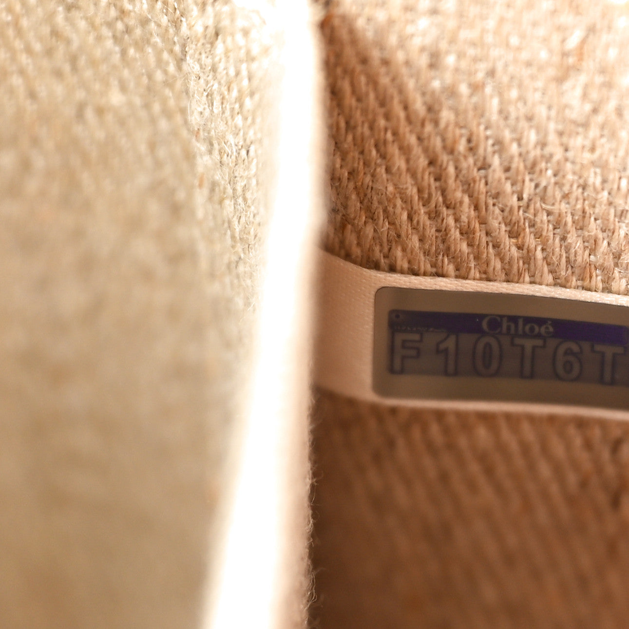 Linen Calfskin Medium Woody Ribbon Tote Bronze Brown