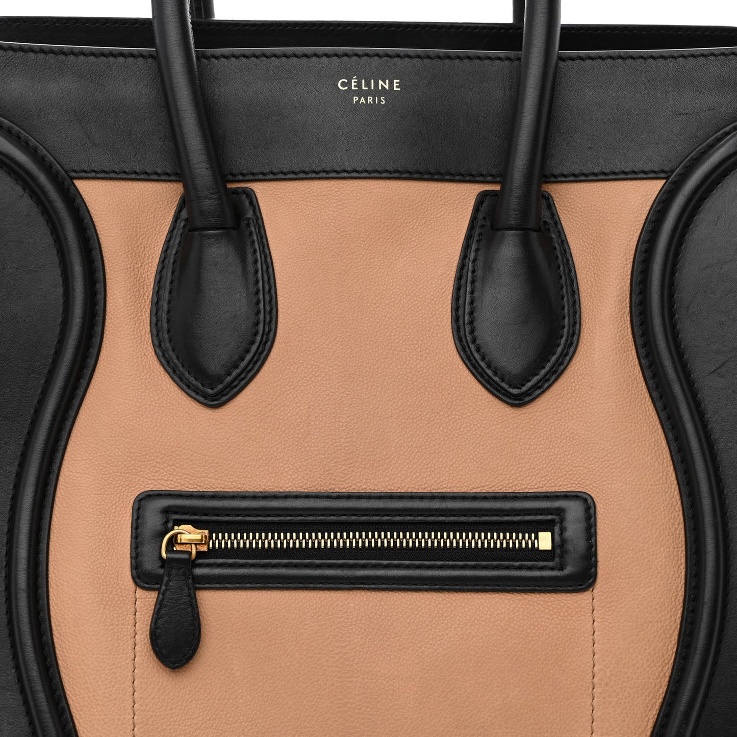 Velluto Calfskin Mini Tri-Color Luggage Flesh