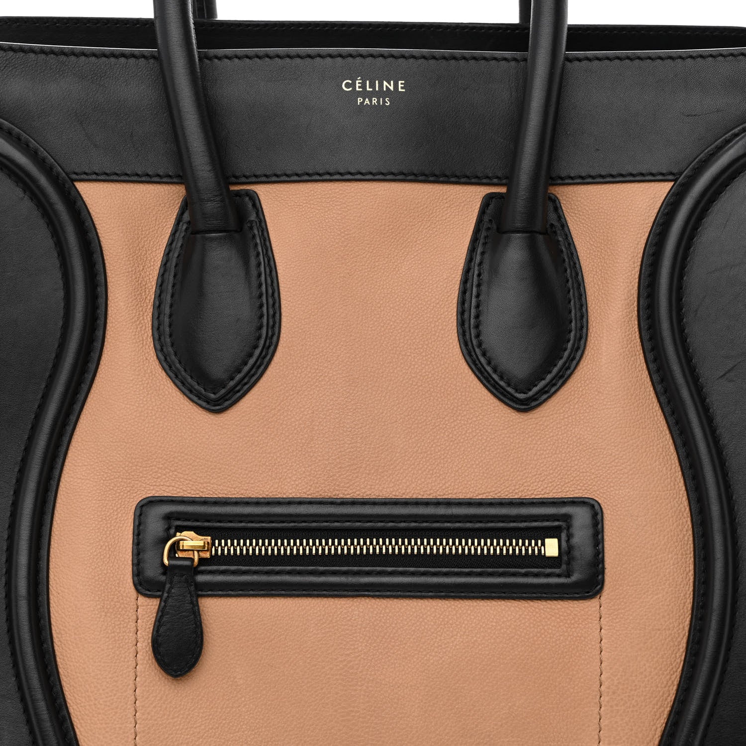 Celine Velluto Calfskin Mini Tri-Color Luggage Flesh 8 of 11
