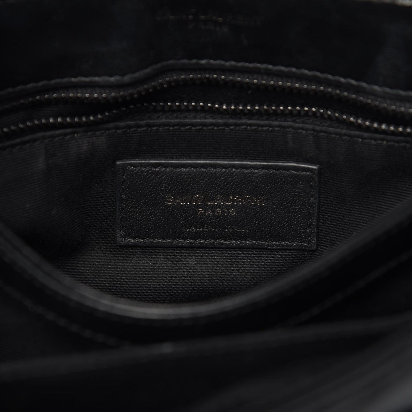 Calfskin Y Quilted Monogram Toy Loulou Crossbody Bag Black