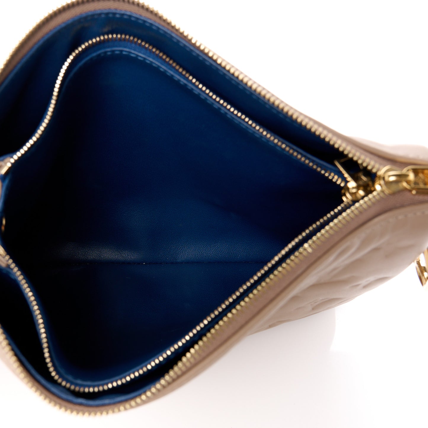 Lambskin Embossed Monogram Coussin PM Taupe