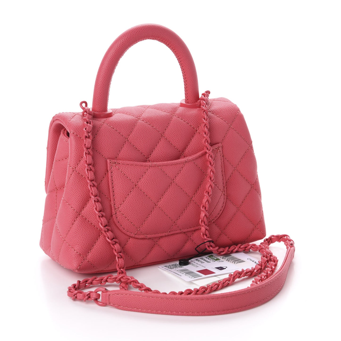 Caviar Quilted Incognito Extra Mini Coco Handle Flap Pink