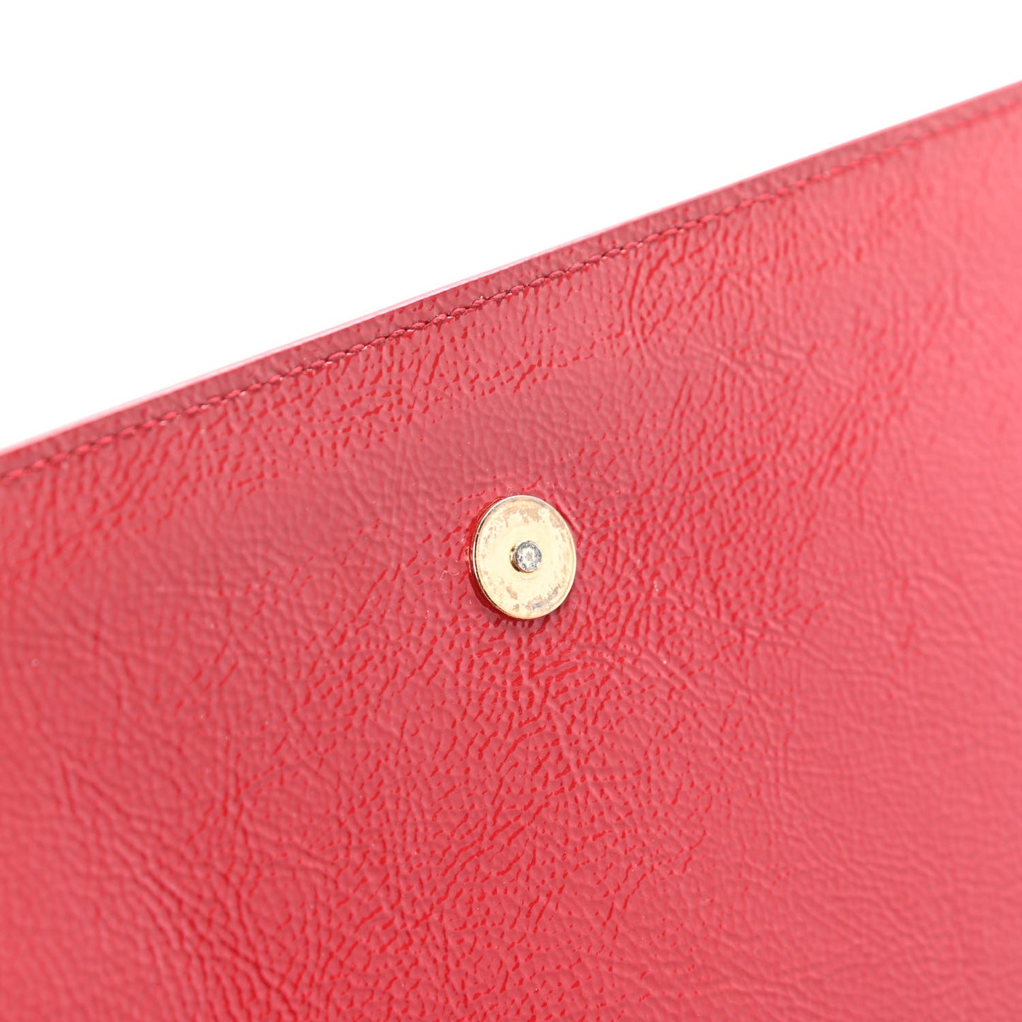 Textured Patent Monogram Large Belle De Jour Clutch Red