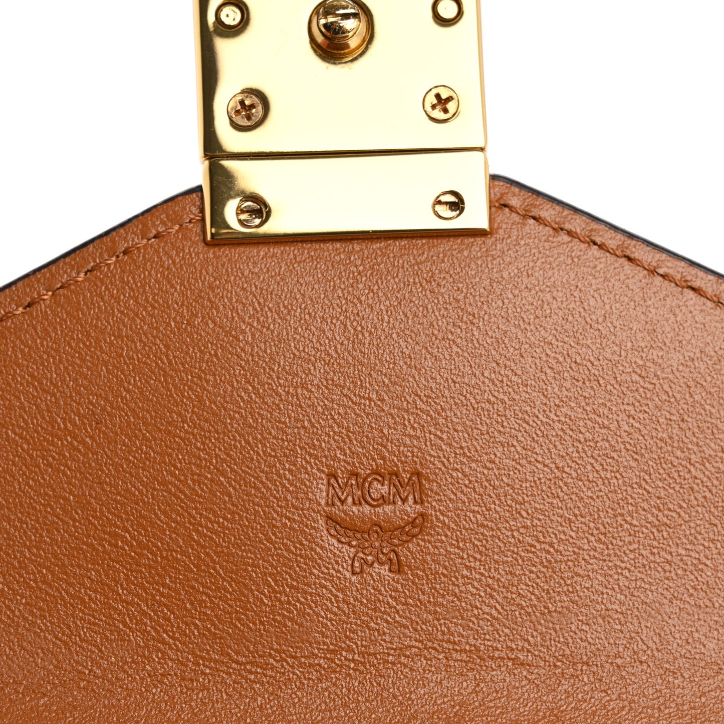 Visetos Small Patricia Round Crossbody Wallet Cognac