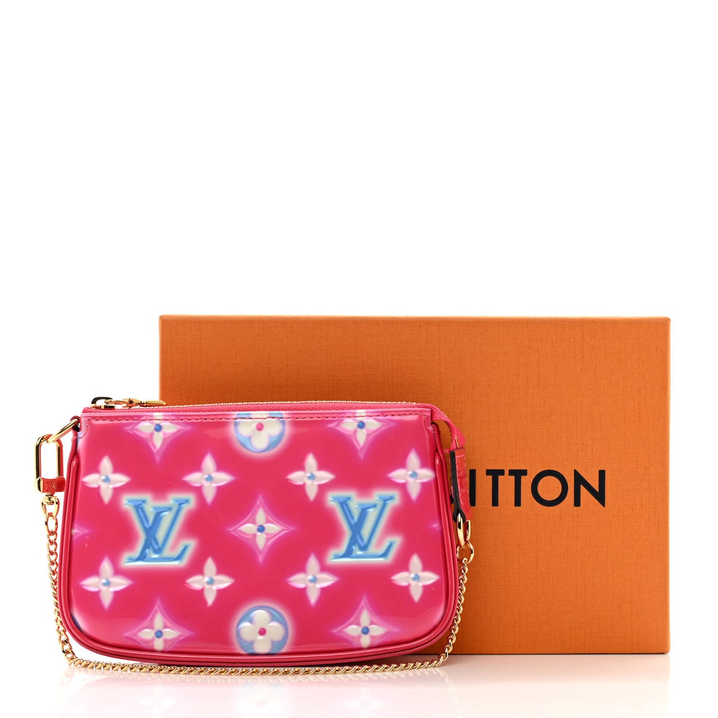 Vernis Valentine Mini Pochette Accessories Fuchsia Neon