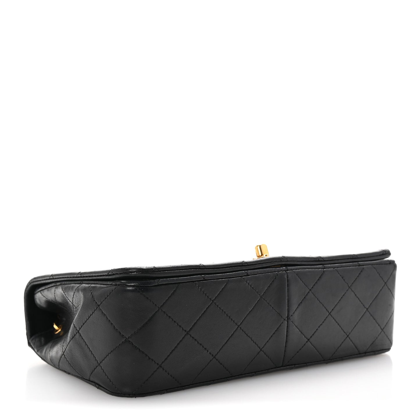 Lambskin Quilted Small Single Flap Black