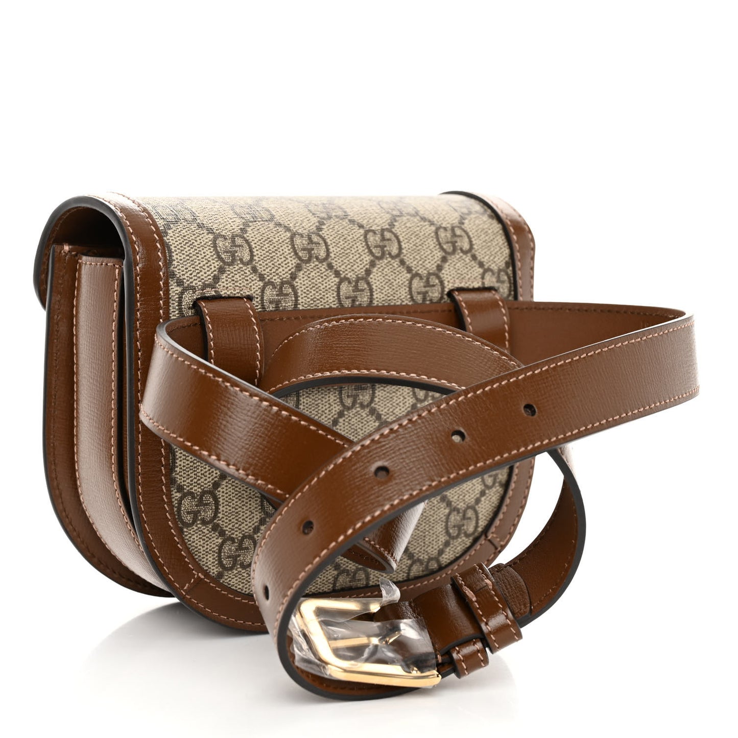 GG Supreme Monogram Horsebit 1955 Belt Bag Beige Brown Sugar