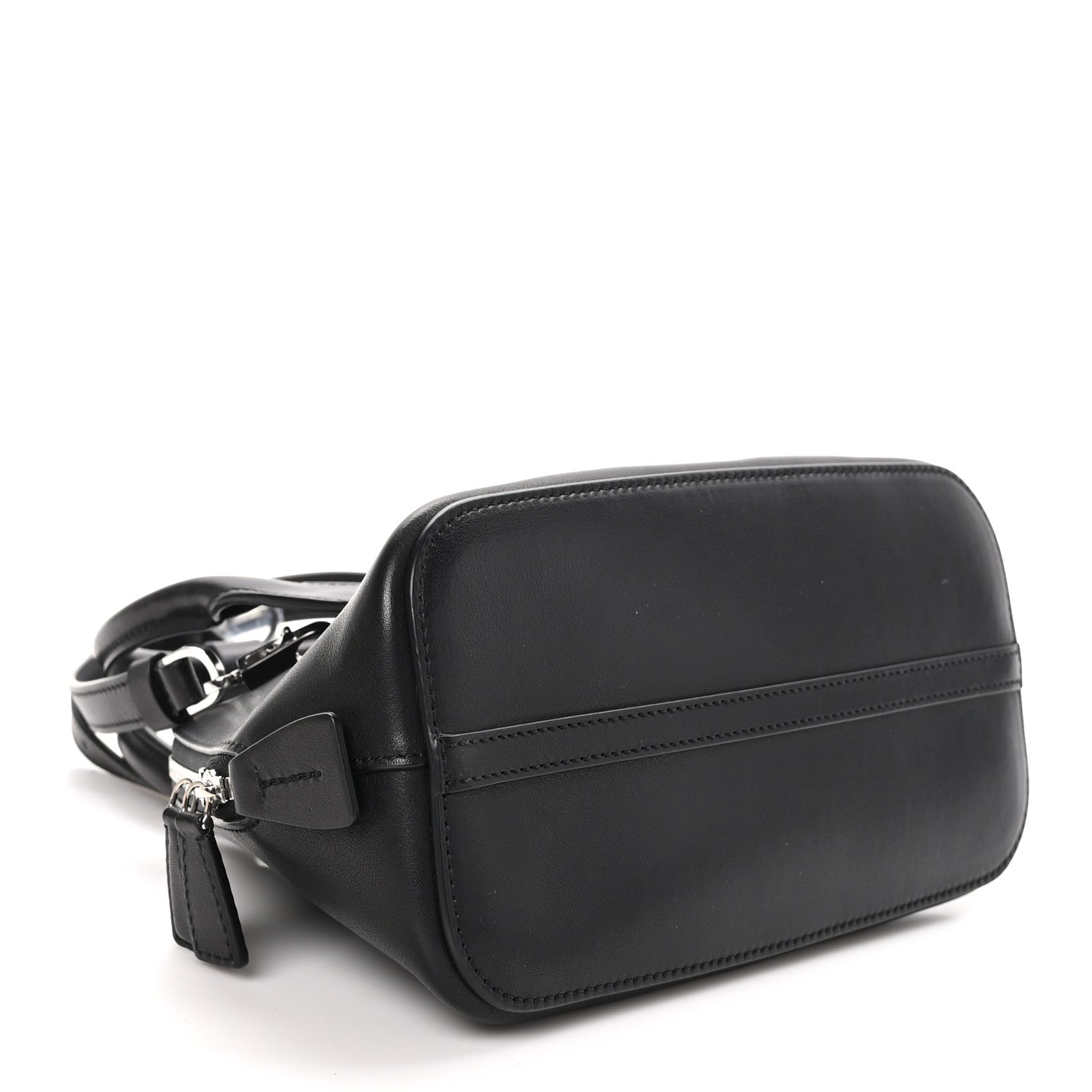 The Row Saddle Calfskin Mini Devon Bag Black 4 of 9
