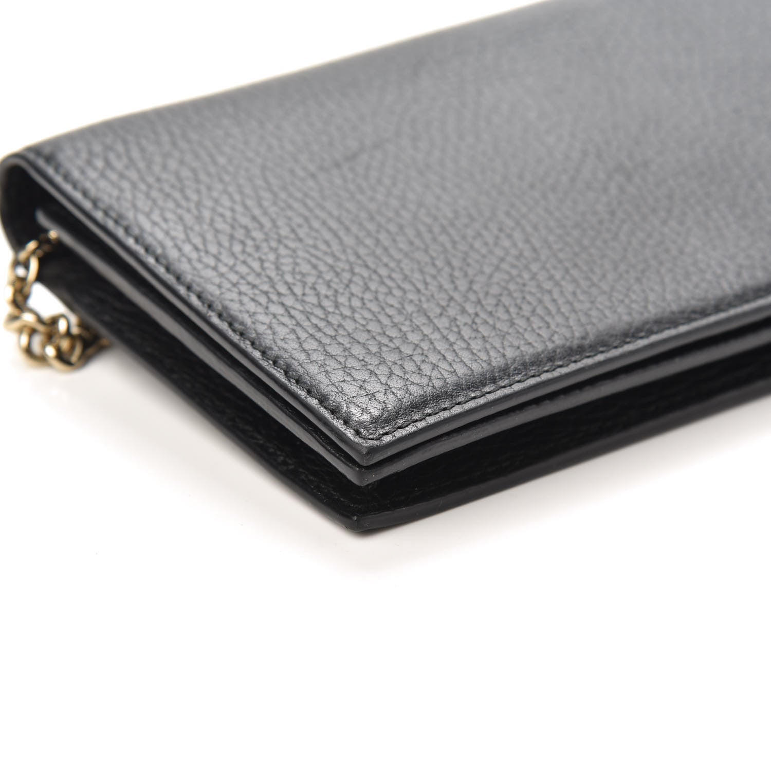 Gucci Dollar Calfskin Medium Betty Chain Wallet Black 7 of 8