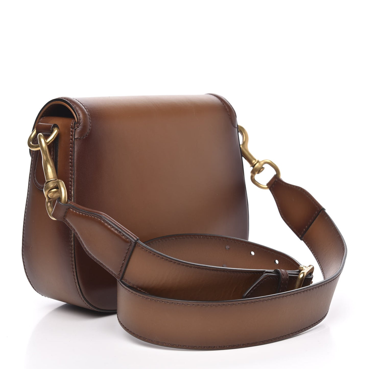 Calfskin Medium Lady Web Shoulder Bag Cuir