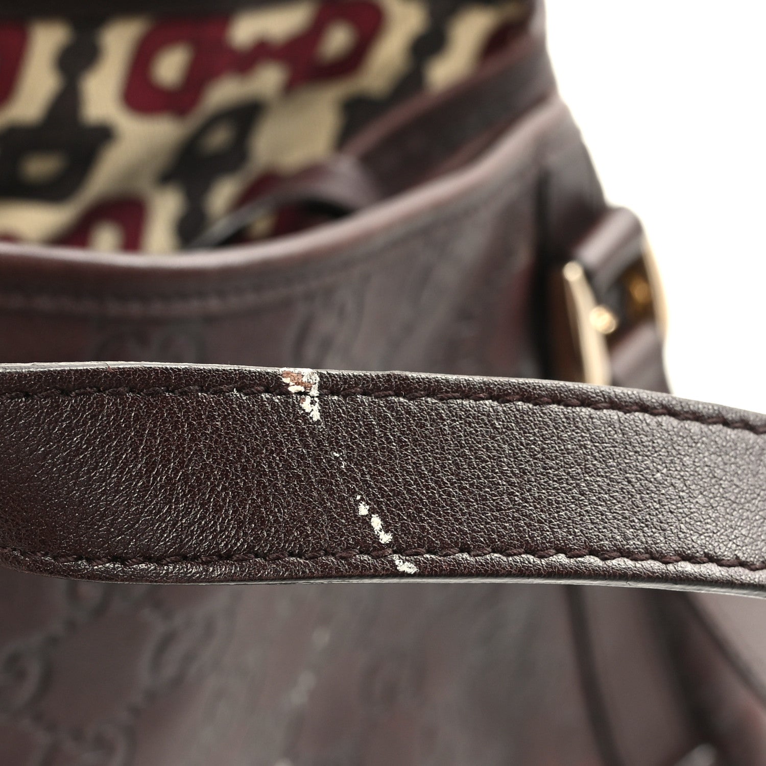 Gucci Guccissima Medium Abbey Shoulder Bag Chocolate 11 of 12