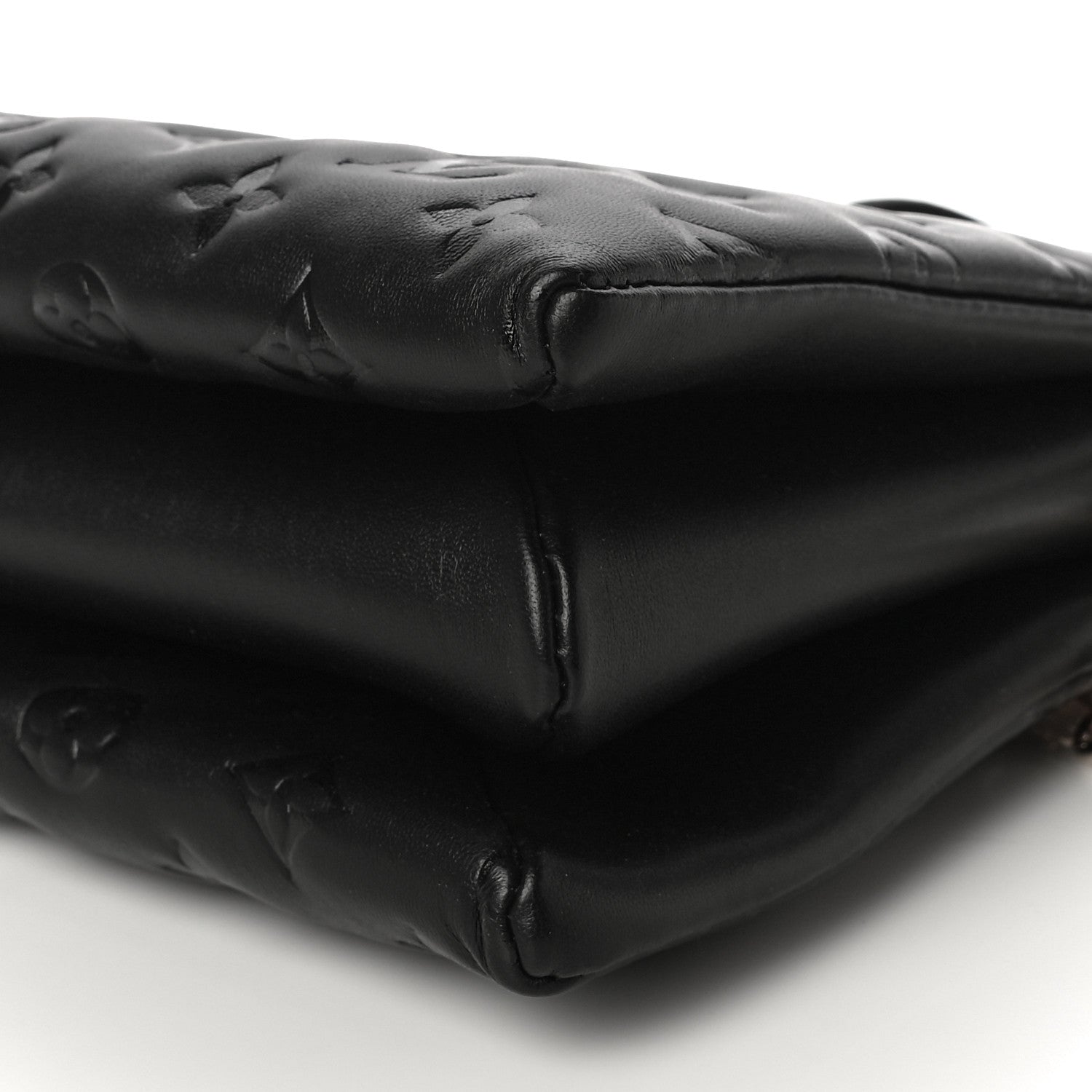 Louis Vuitton Lambskin Embossed Monogram Coussin PM Black 11 of 12