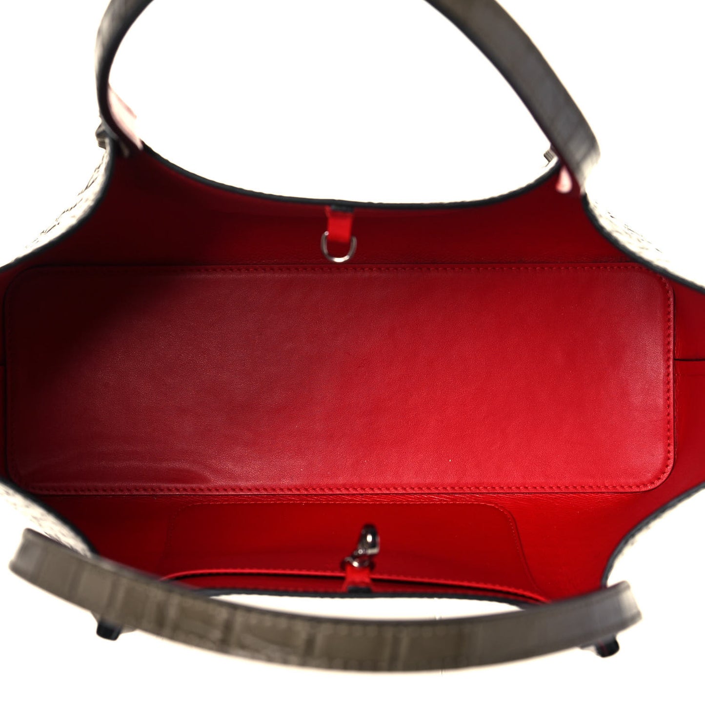 Crocodile Embossed Calfskin Spiked Small Cabarock Shopper Tote Silex