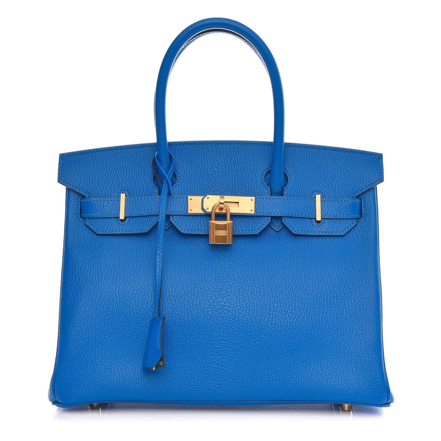 Hermes Chevre Mysore Horseshoe Birkin 30 Bleu Hydra Bleu Paon