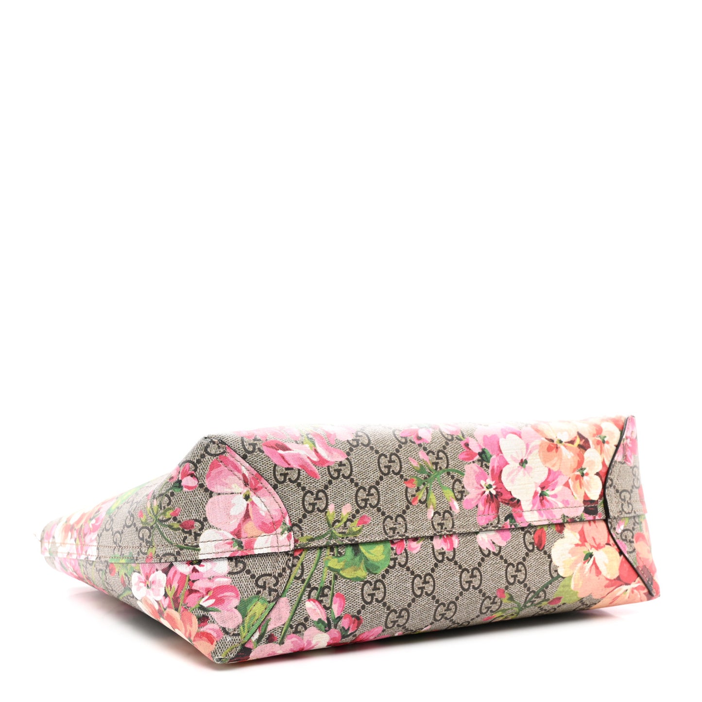GG Supreme Monogram Blooms Small Reversible Tote Beige Multicolor Dry Rose