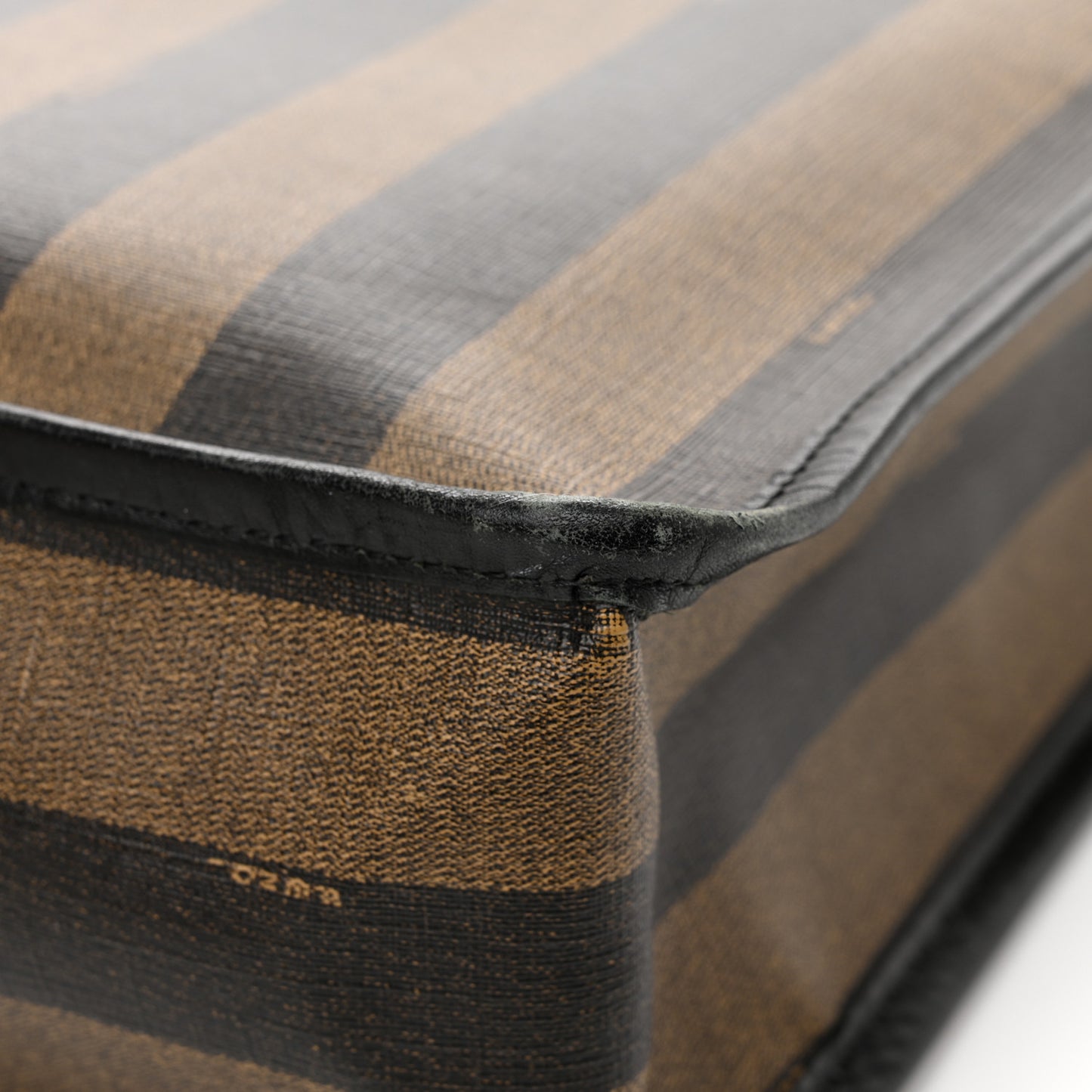 Calfskin Coated Canvas Pequin Tote Tobacco