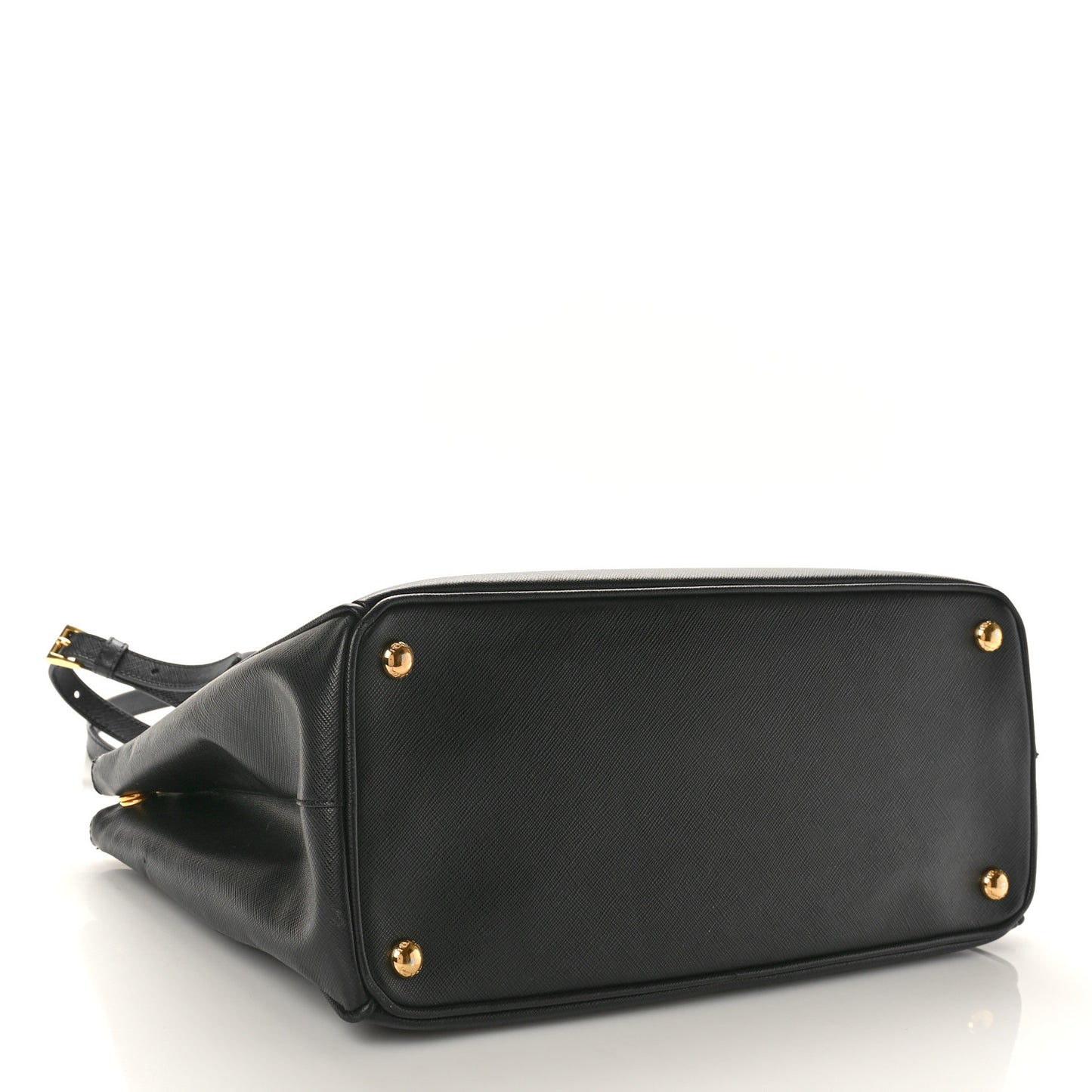 Saffiano Medium Galleria Double Zip Tote Black