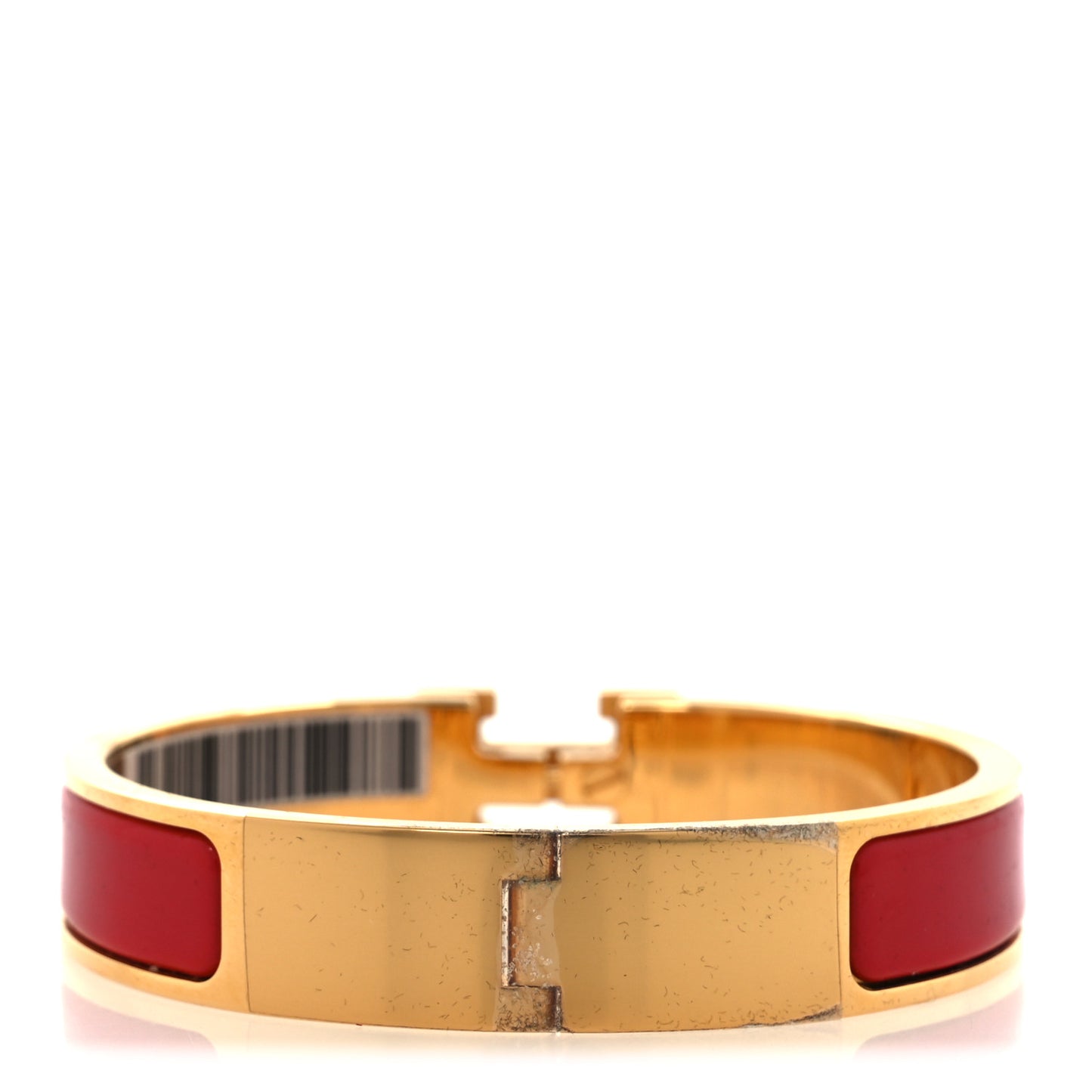 Enamel Narrow Clic Clac H Bracelet PM Rouge Bandana