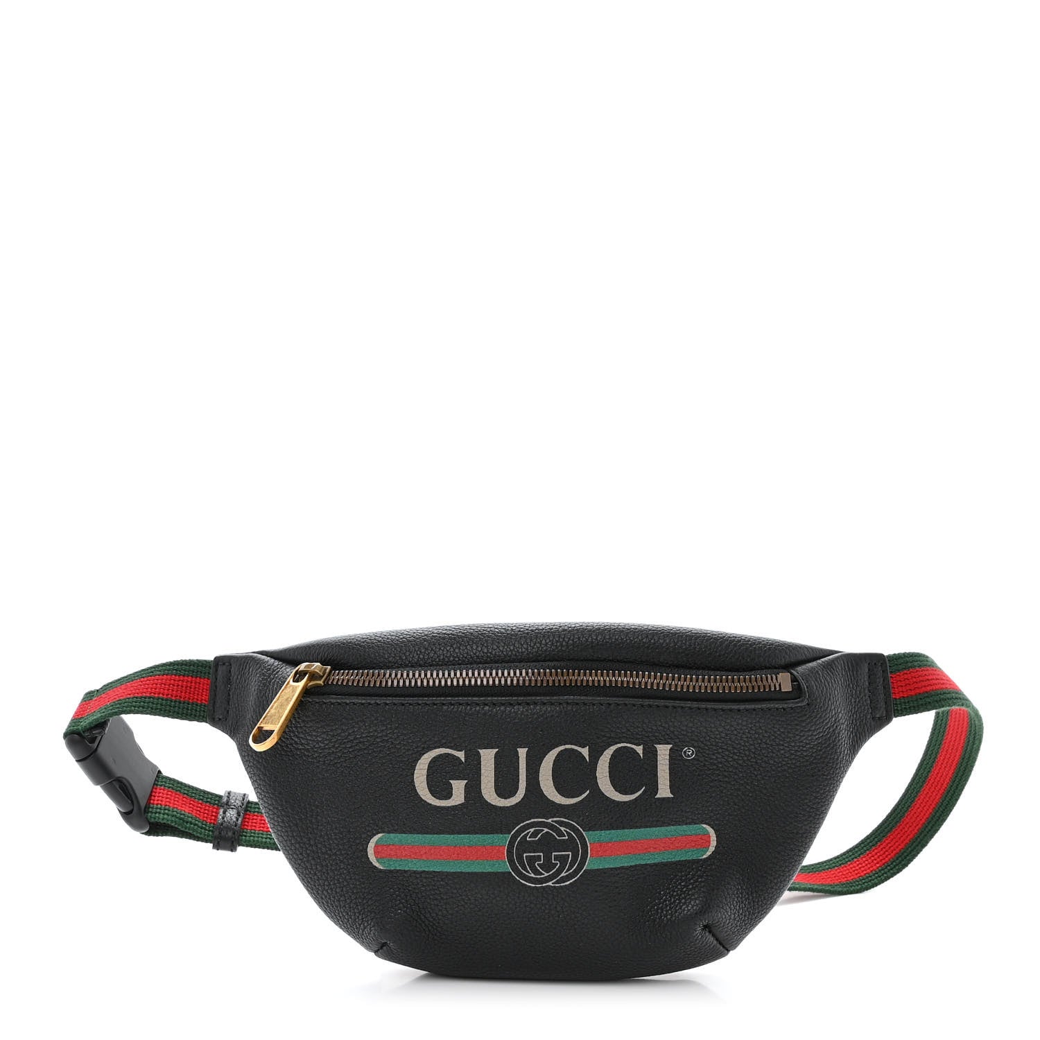 Gucci Grained Calfskin Small Logo Belt Bag Black 1 of 10