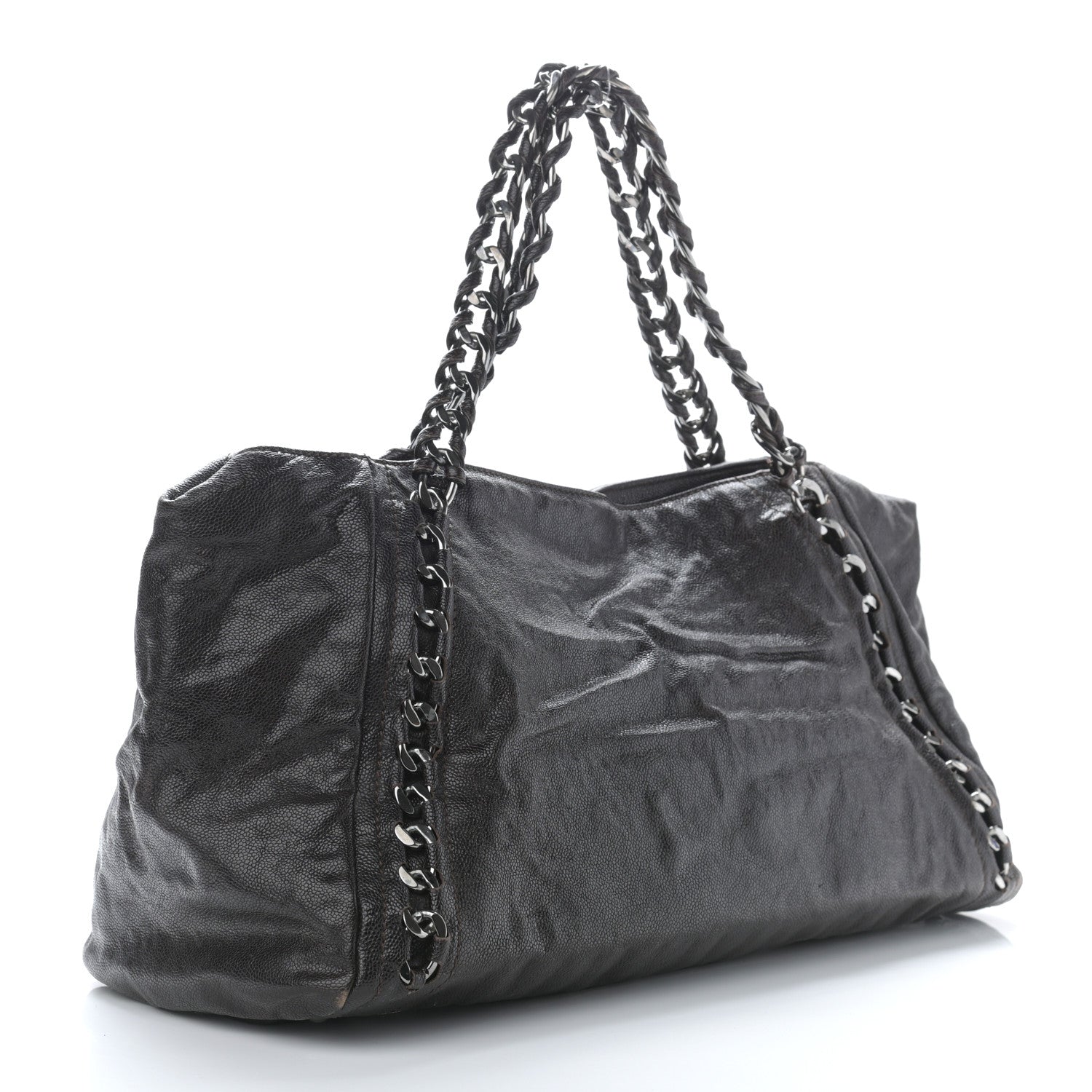 Chanel Glazed Caviar East West Modern Chain Tote Brown 3 of 11