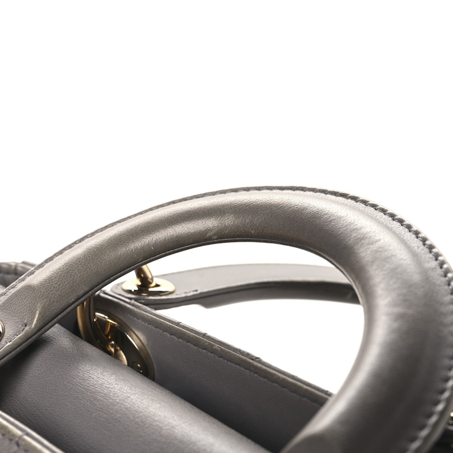 Christian Dior Lambskin Cannage Small Lucky Badges My Lady Dior Grey 13 of 13