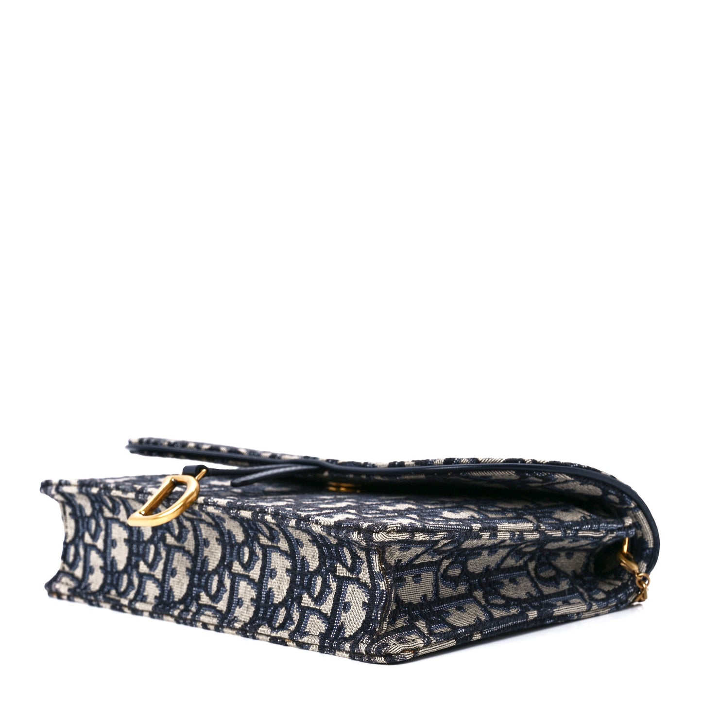 Oblique Saddle Chain Pouch Blue