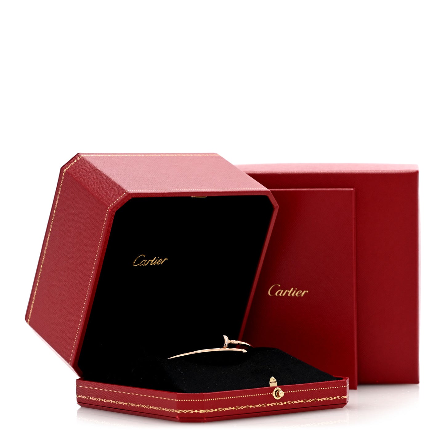 18K Pink Gold Diamond Small Juste Un Clou Bracelet 17