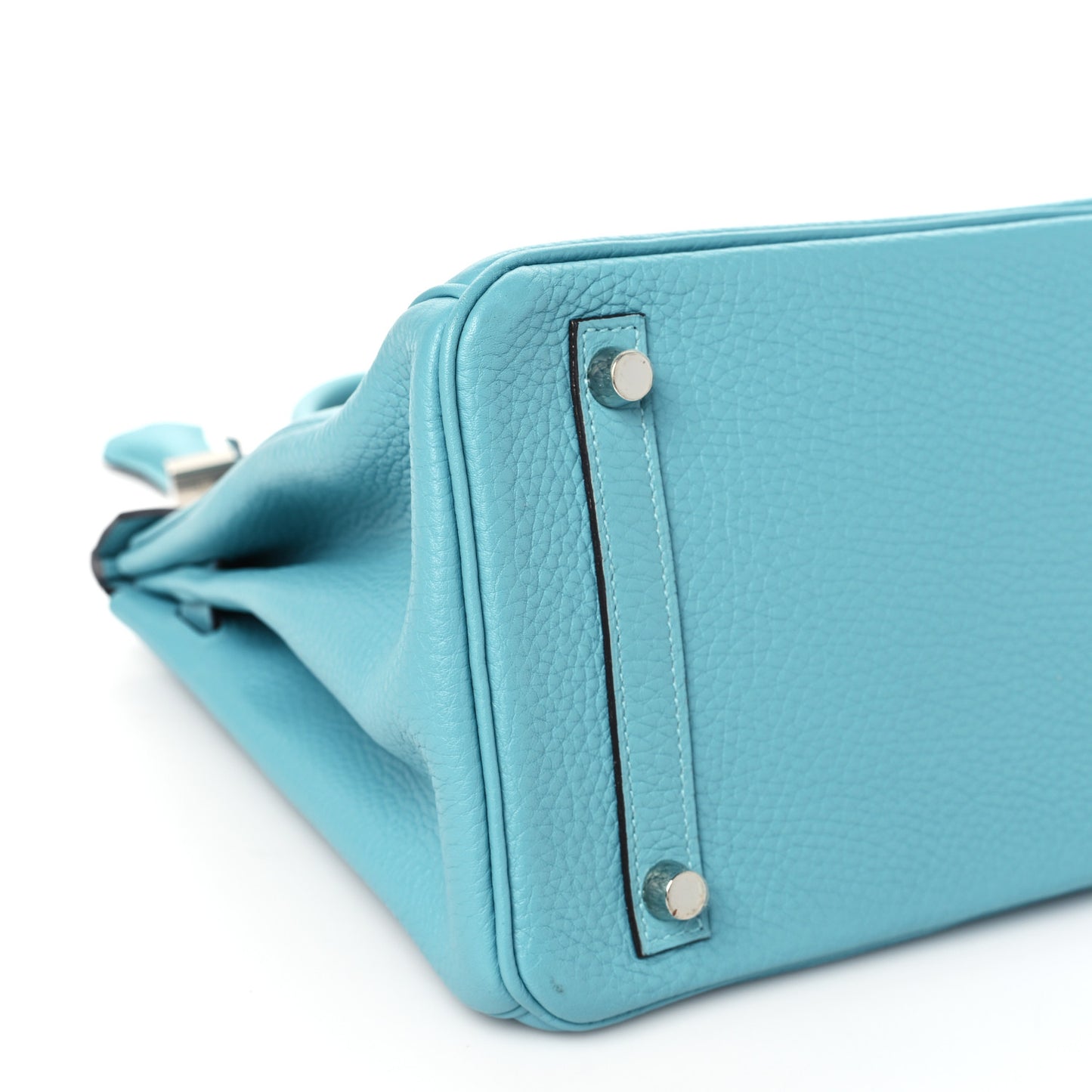Taurillon Clemence Birkin 30 Bleu Atoll