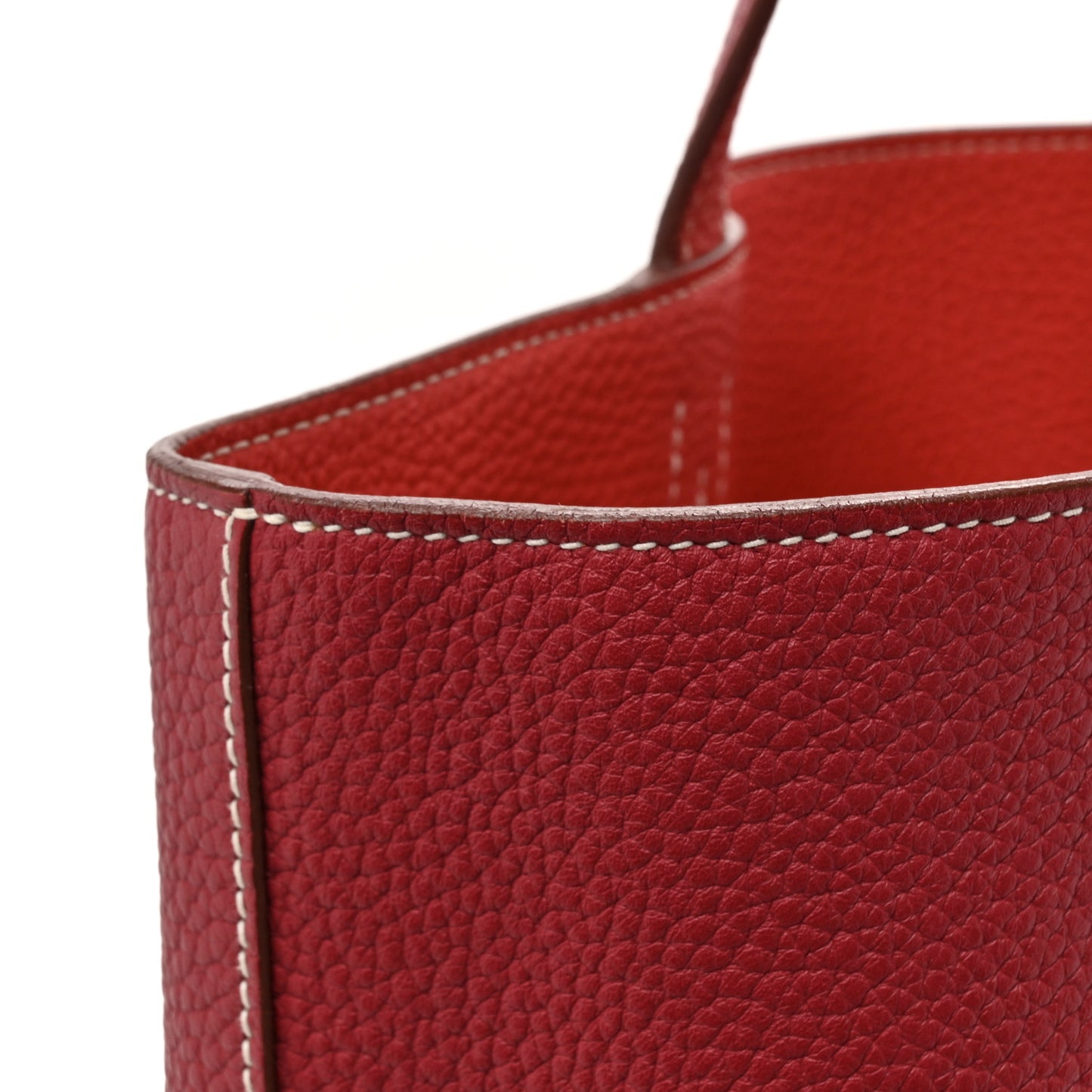 Taurillon Clemence Double Sens 45 Reversible Tote Rubis Bougainvillea