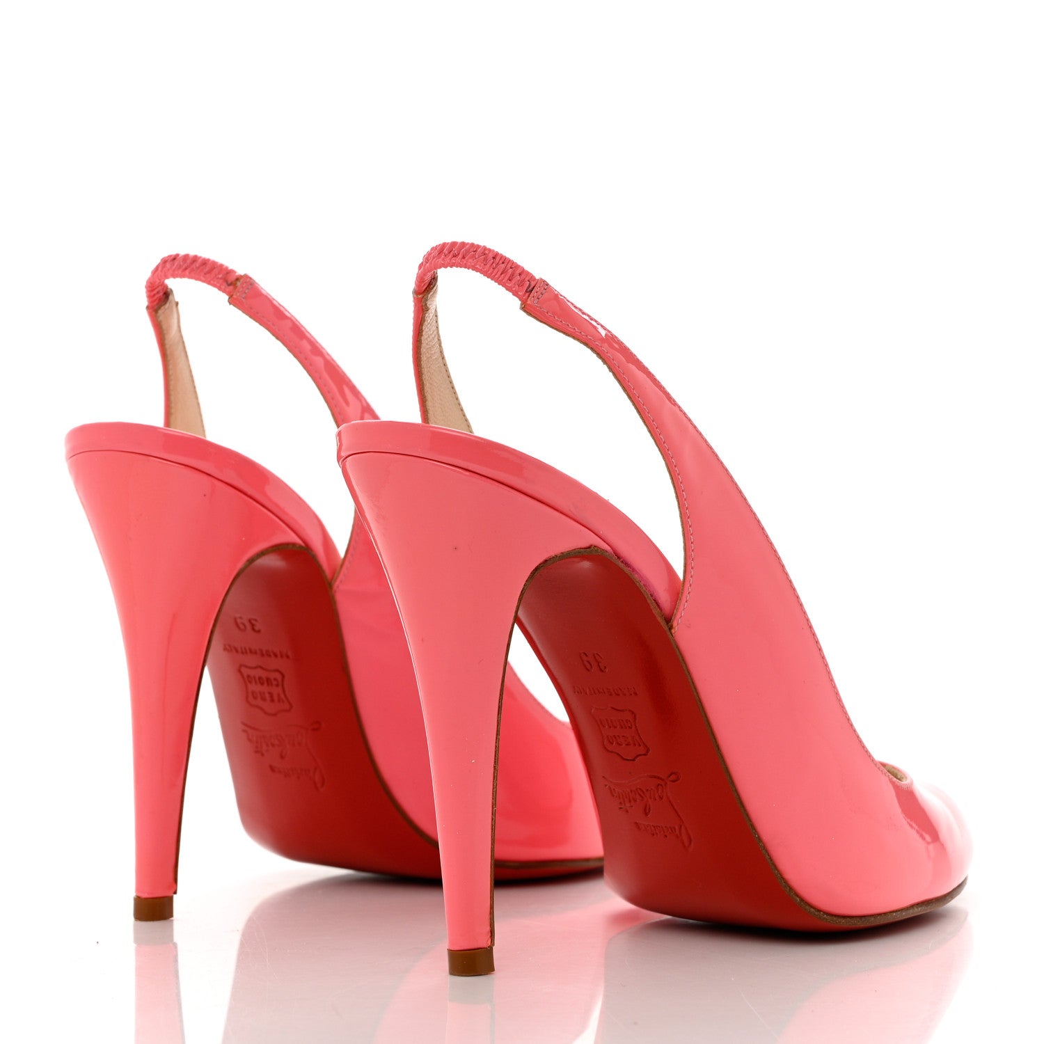 Christian Louboutin Patent Fifi Sling 85 Pumps 39 Pink 4 of 11