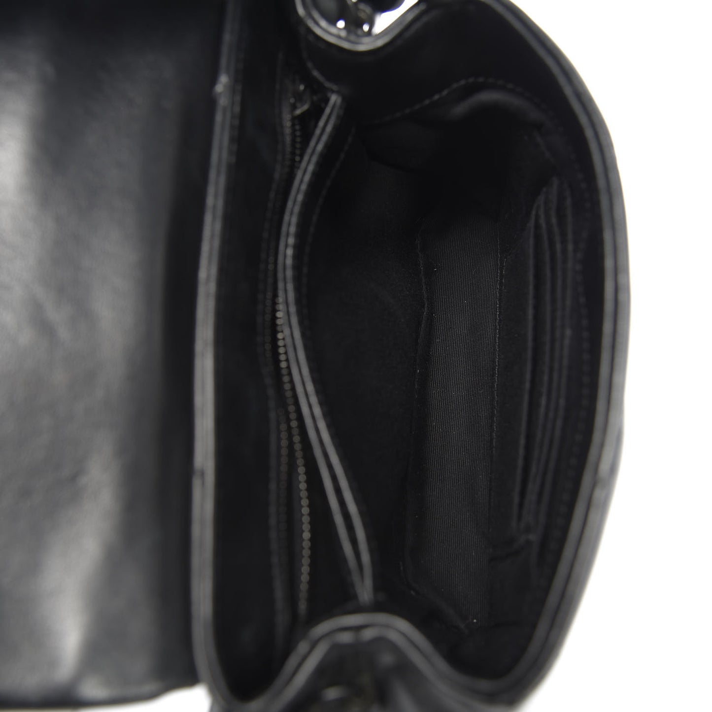 Calfskin Y Quilted Monogram Toy Loulou Crossbody Bag Black