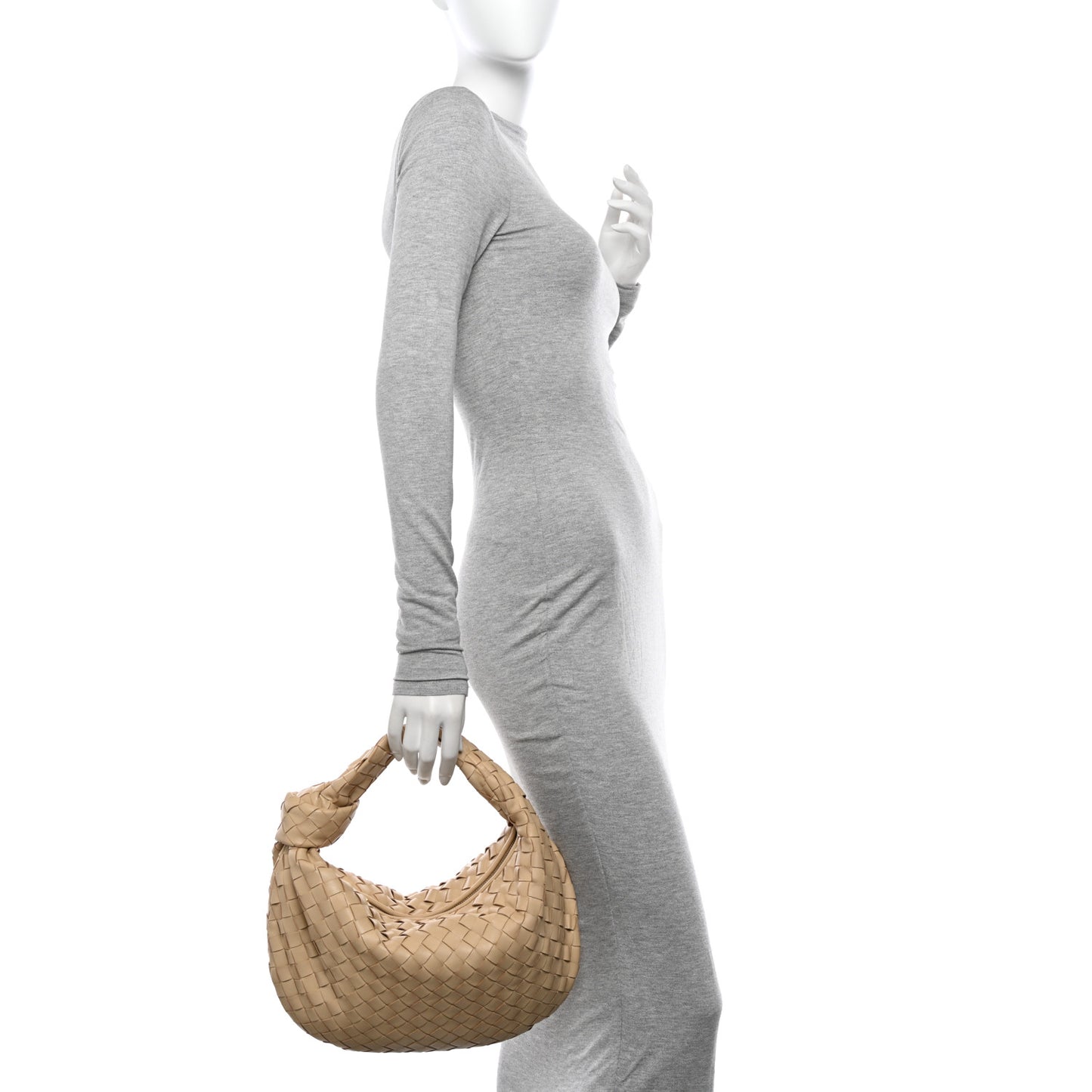 Nappa Intrecciato Teen Jodie Hobo Porridge