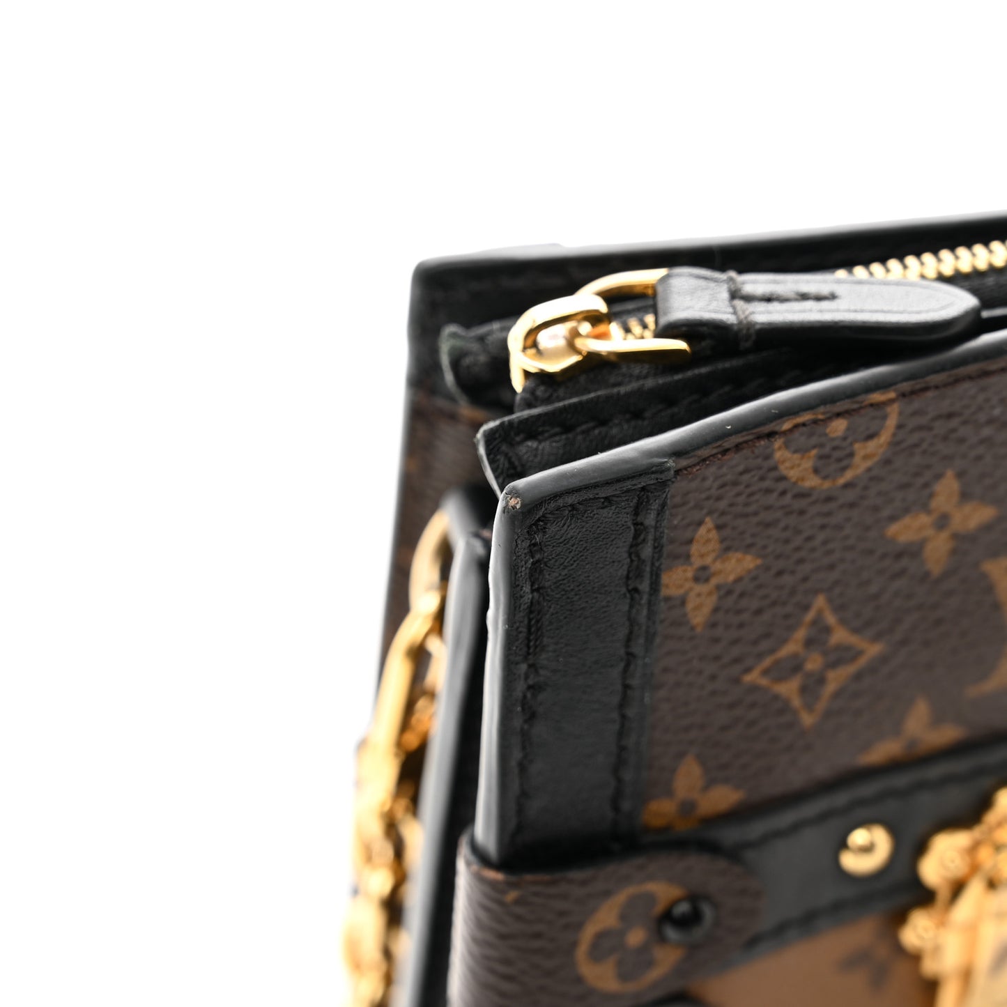 Reverse Monogram Trunk Clutch