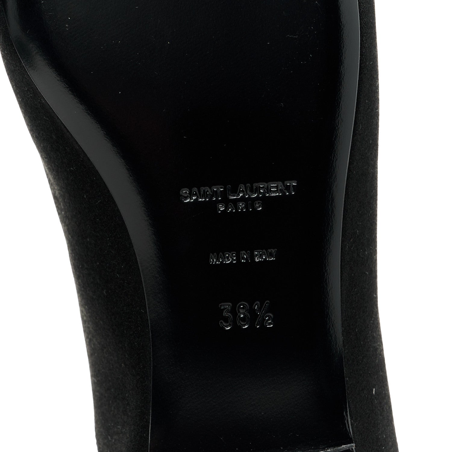 Saint Laurent Patent Smooth Lambskin Anais Slingback Flats 38.5 Black 6 of 9