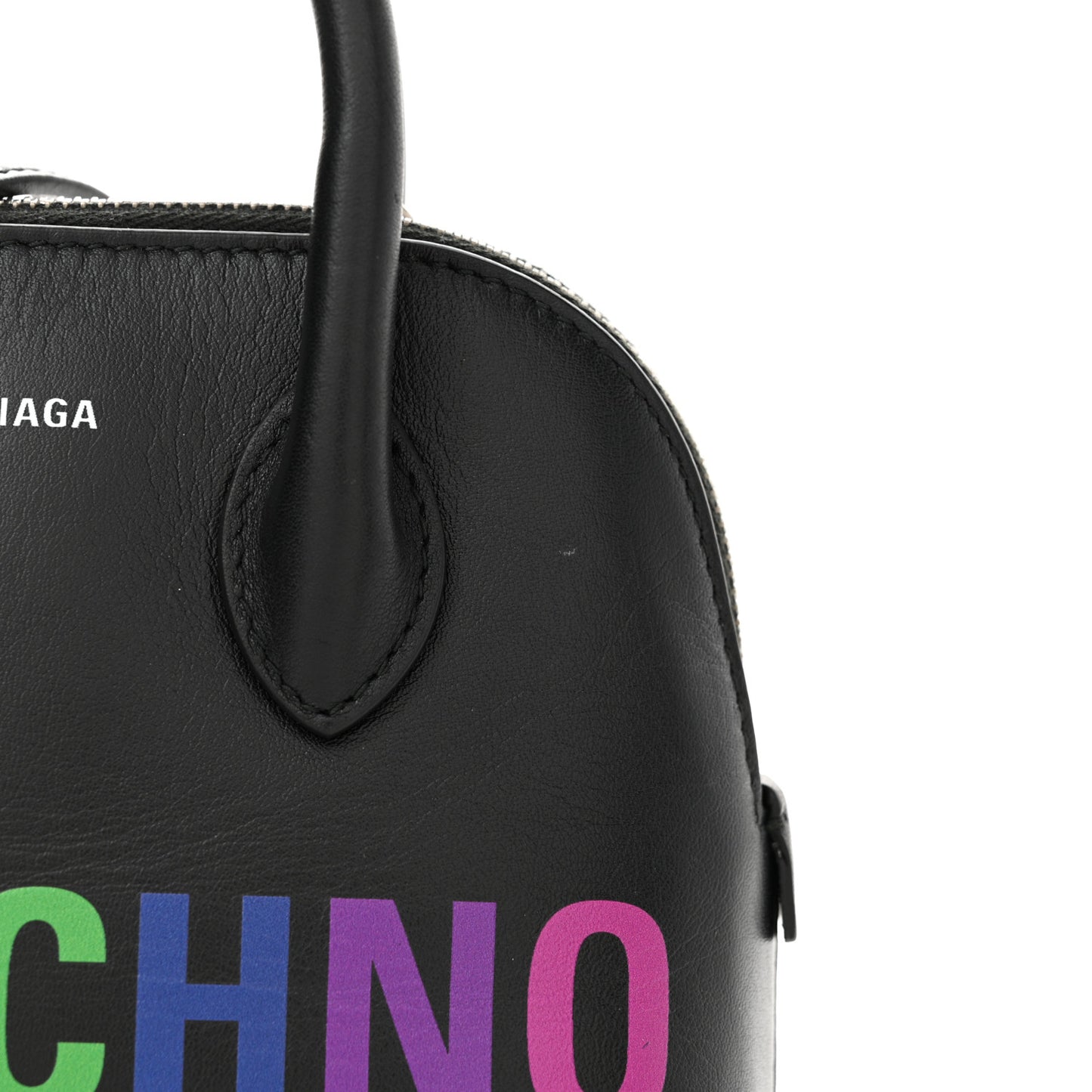 Calfskin I Love Techno XXS Ville Top Handle Bag Black Multicolor