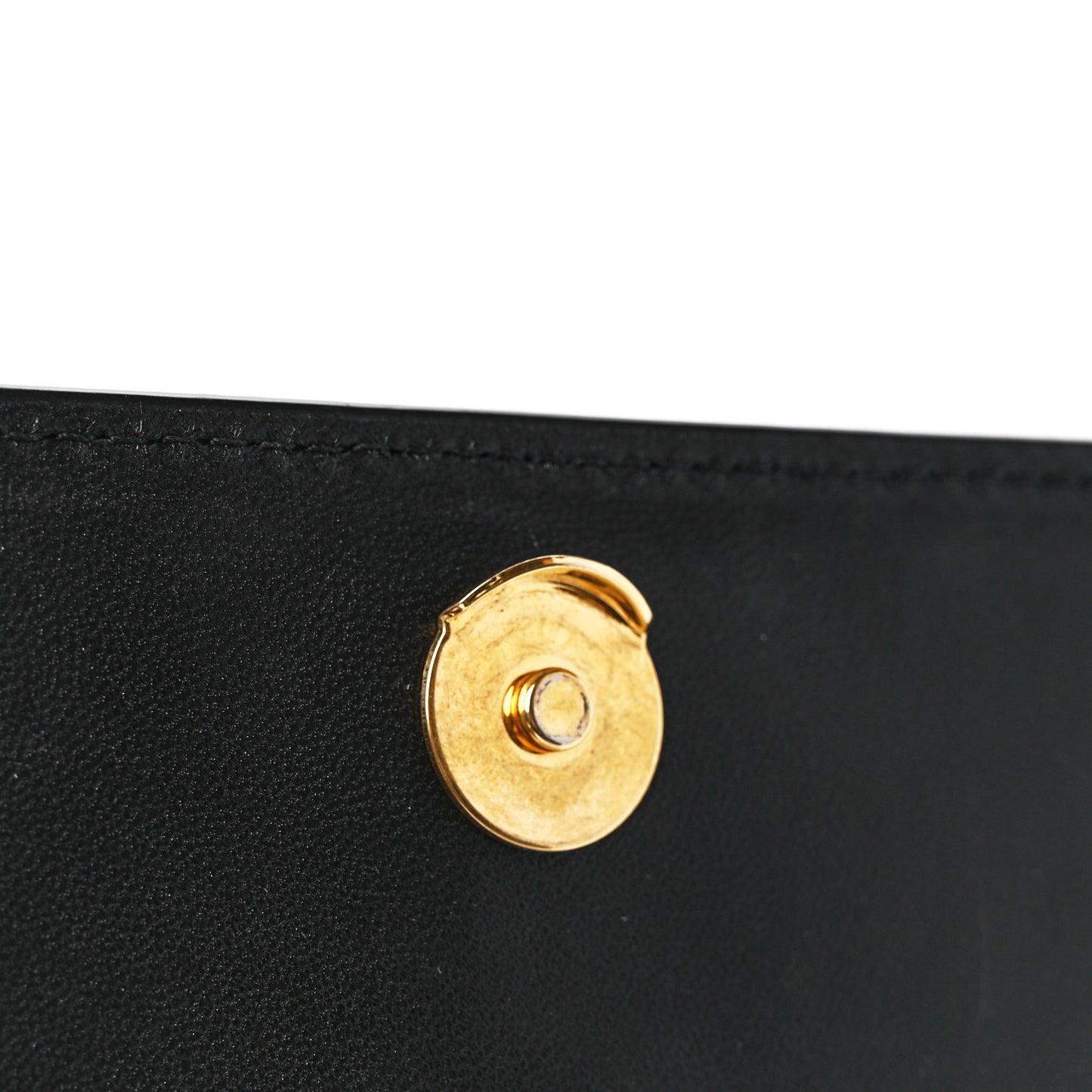 Vitello Barocco Virtus Top Handle Shoulder Bag Black