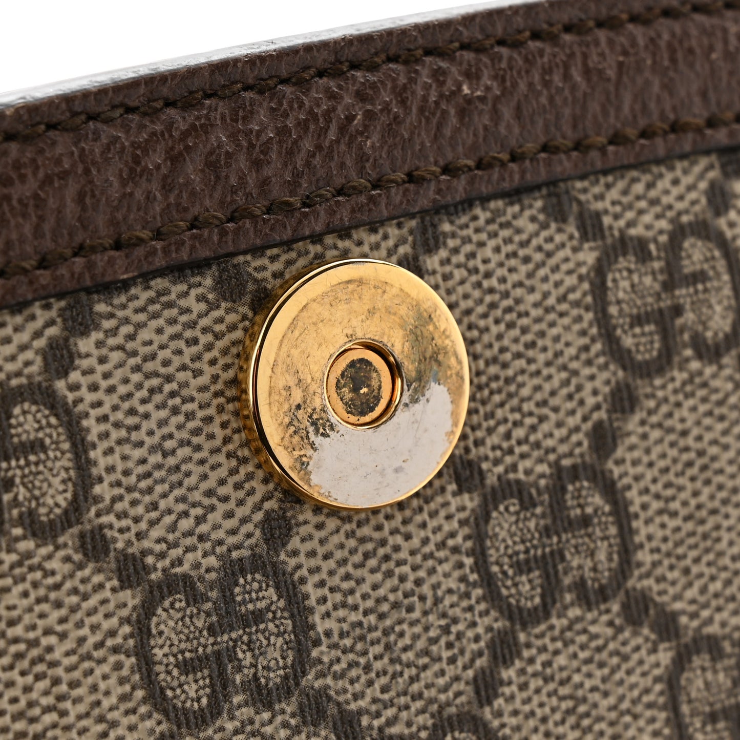 GG Supreme Monogram Web Small Ophidia Flap Messenger Bag Brown