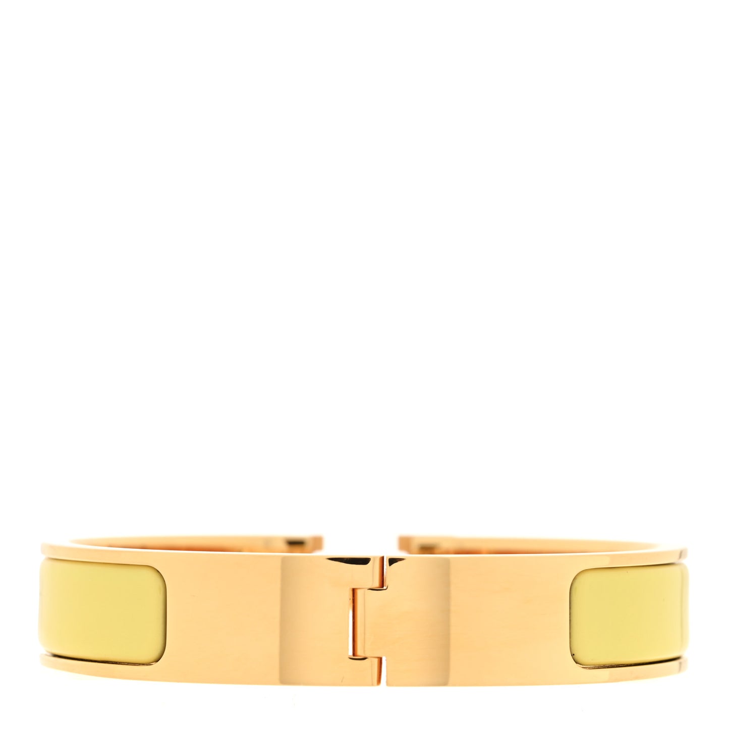 Enamel Narrow Clic Clac H Bracelet PM Jaune Citron