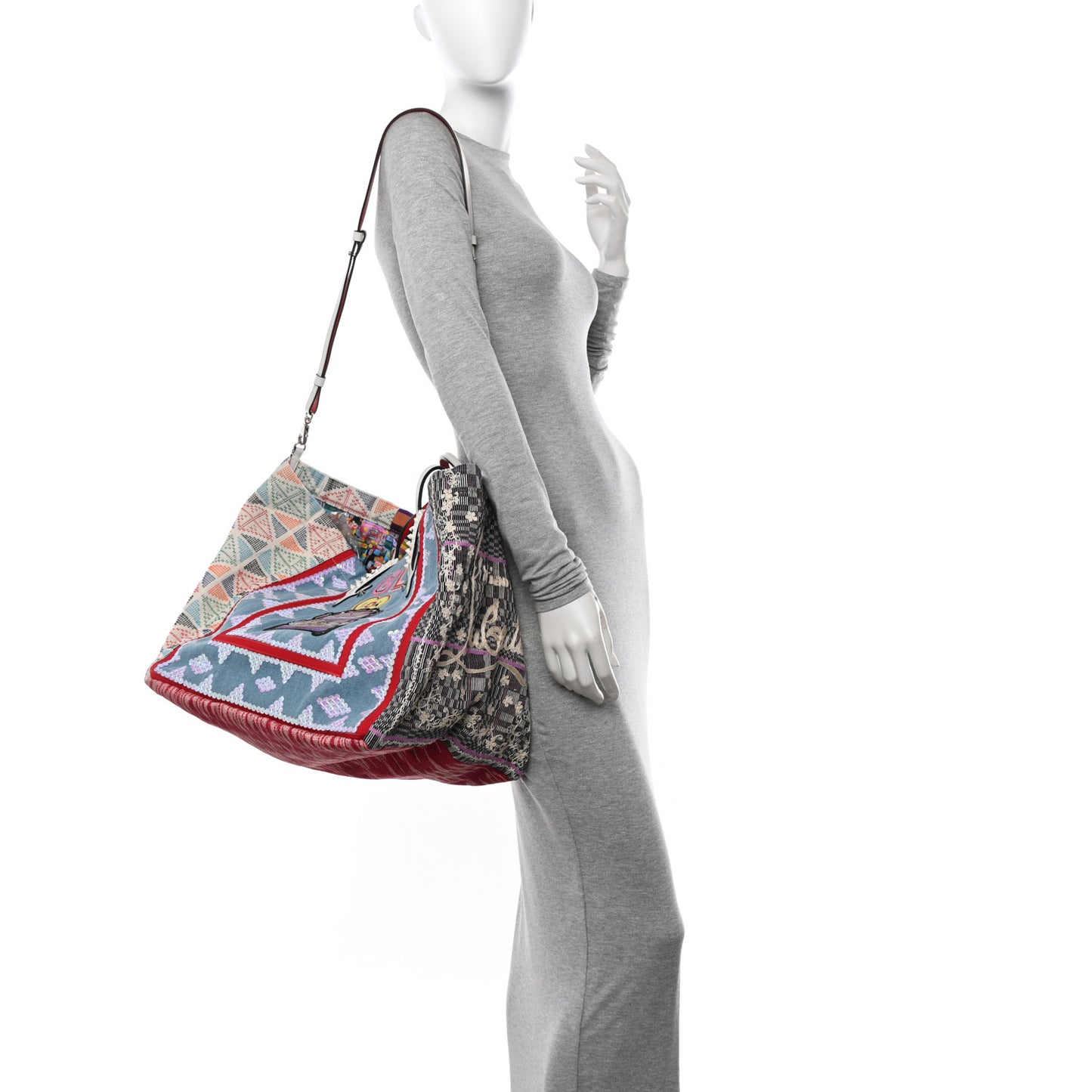 Jacquard Embellished Manilacaba Tote Multicolor