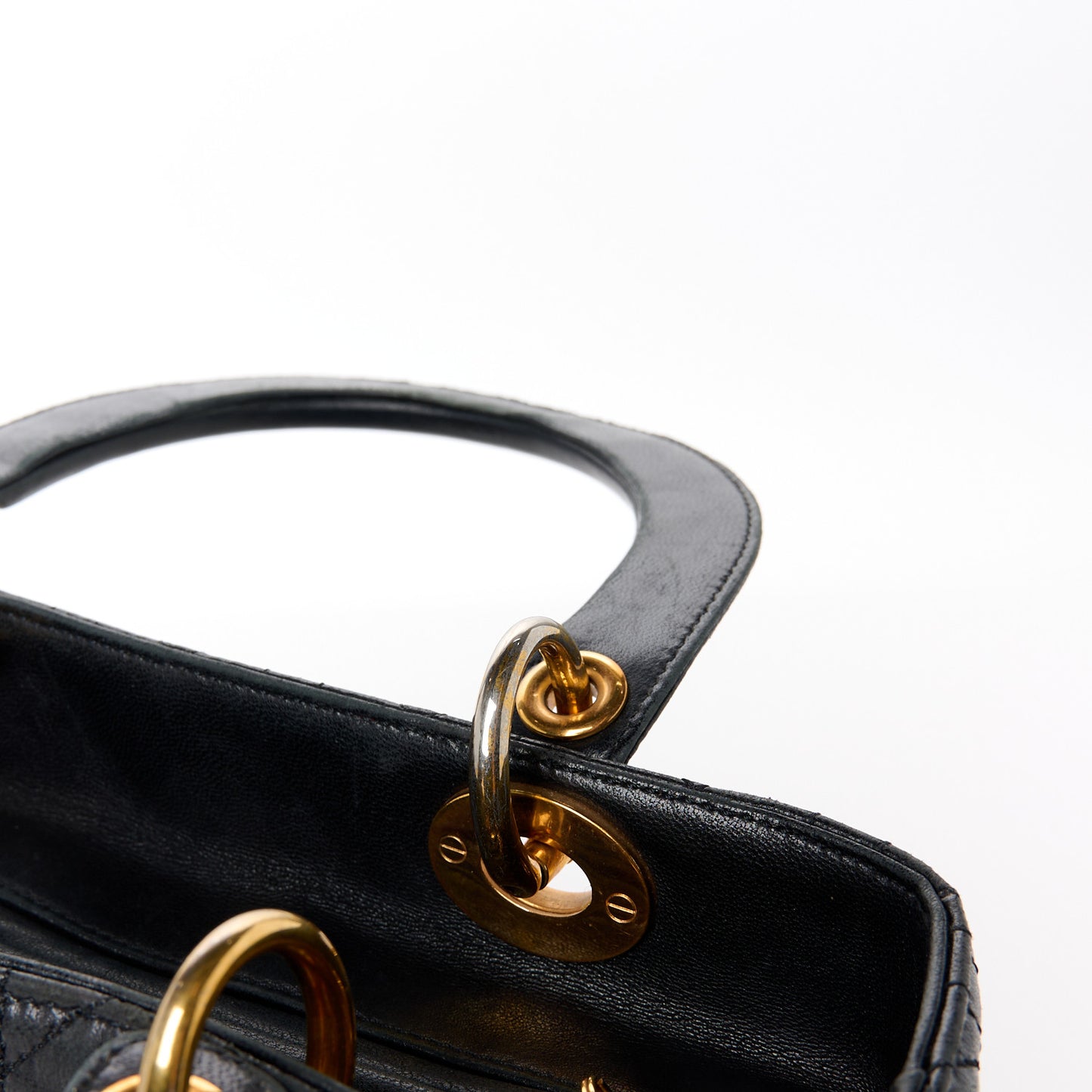 Lambskin Cannage Medium Lady Dior Black