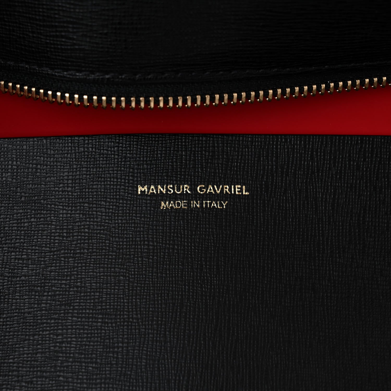 Mansur Gavriel Saffiano Small Zip Tote Black Flamma 6 of 9