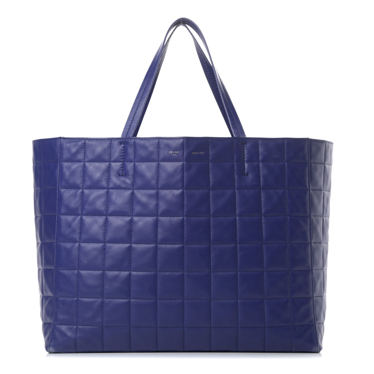 Lambskin Quilted Horizontal Cabas Blue