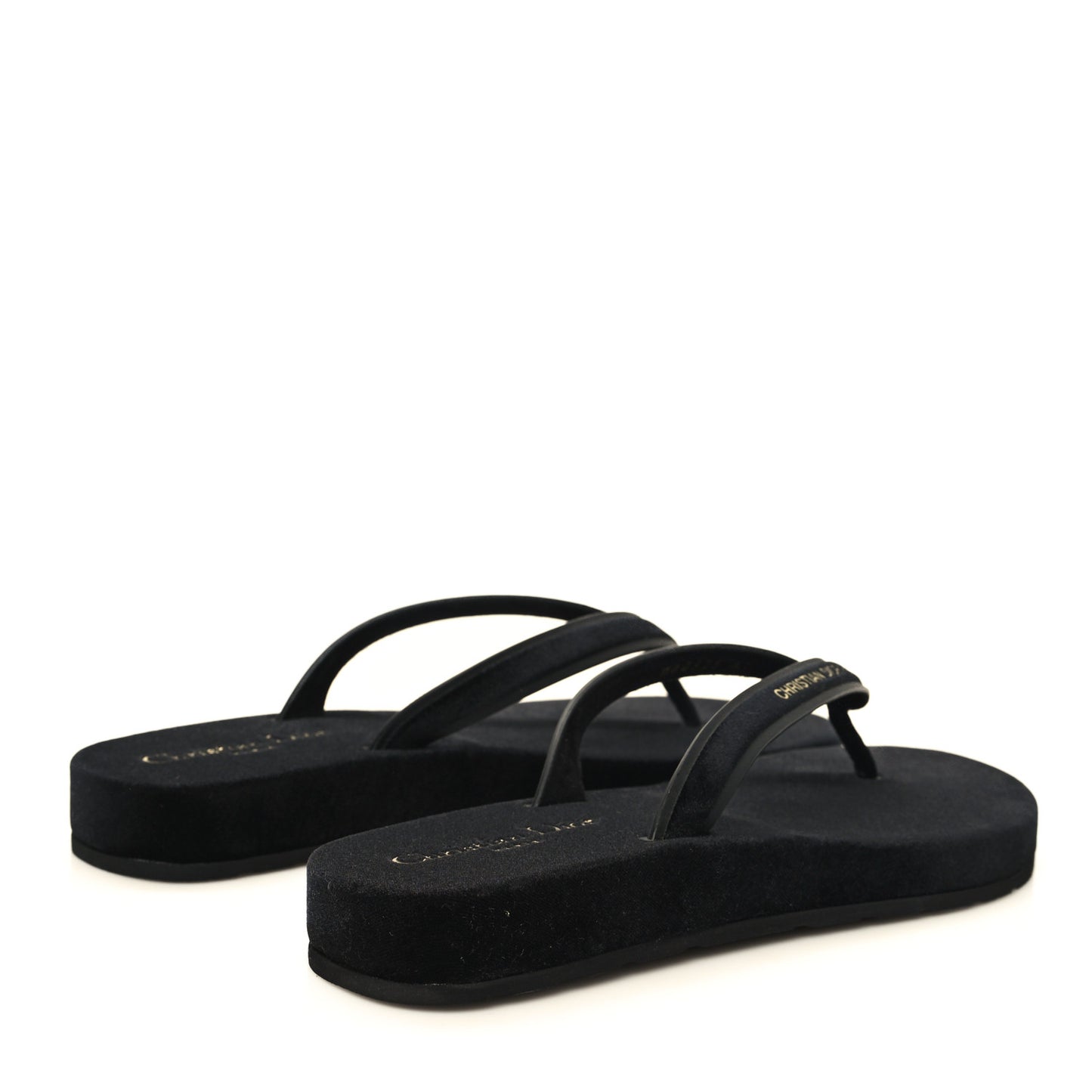 Velvet Diorsea Thong Sandals 40 Black