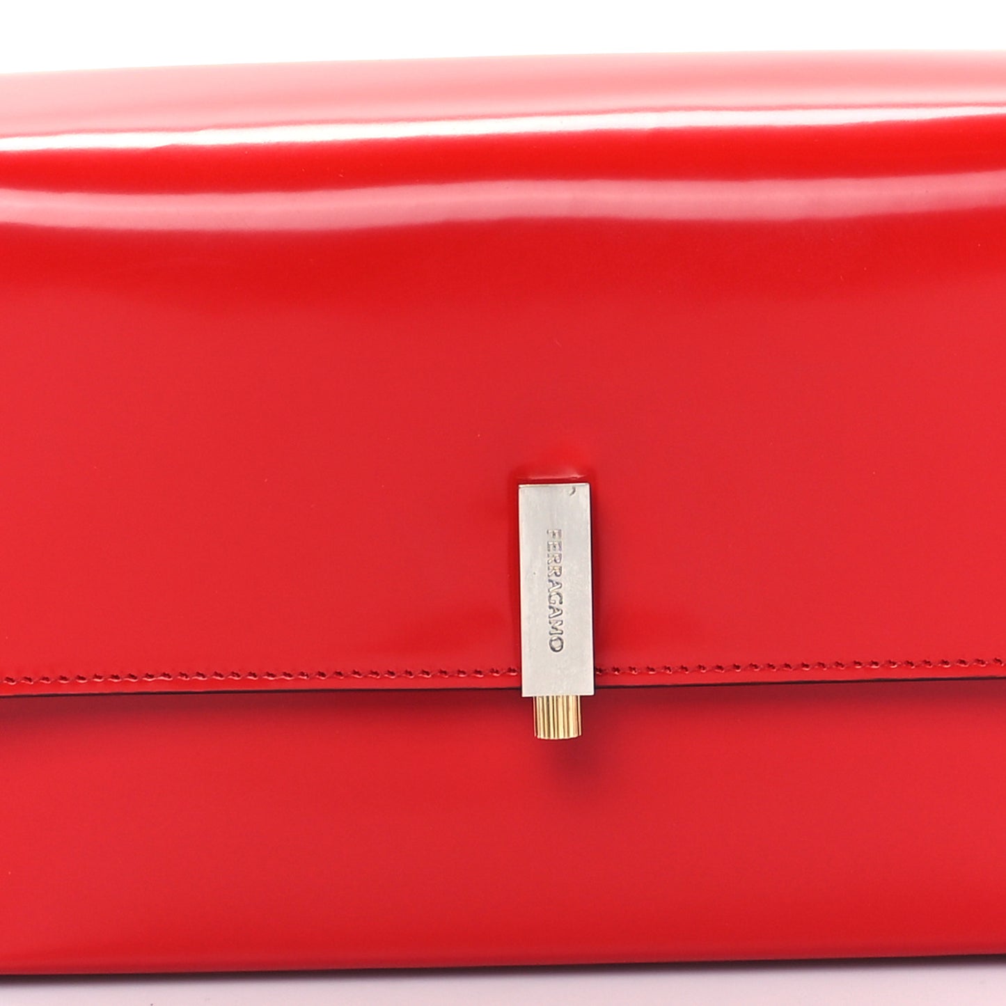 Brushed Calfskin Medium Geometric Prisma Shoulder Bag Flame Red