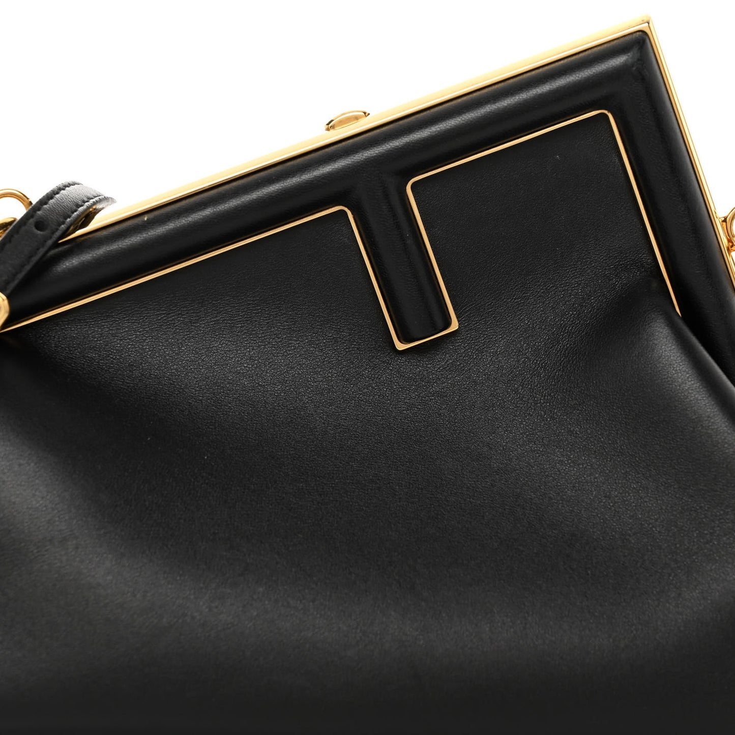Shiny Nappa Small Fendi First Black