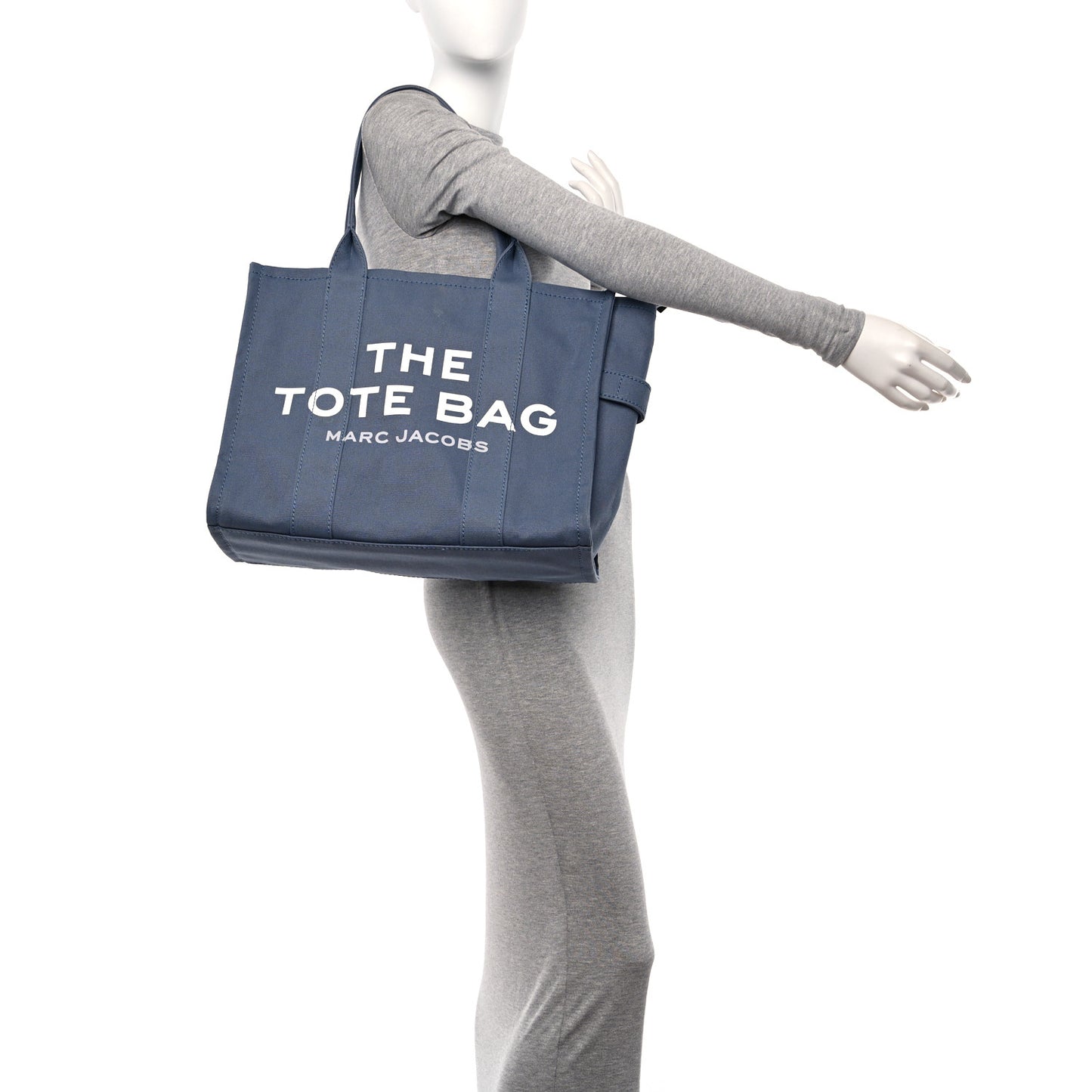 Cotton Canvas The Traveler Tote Bag Blue