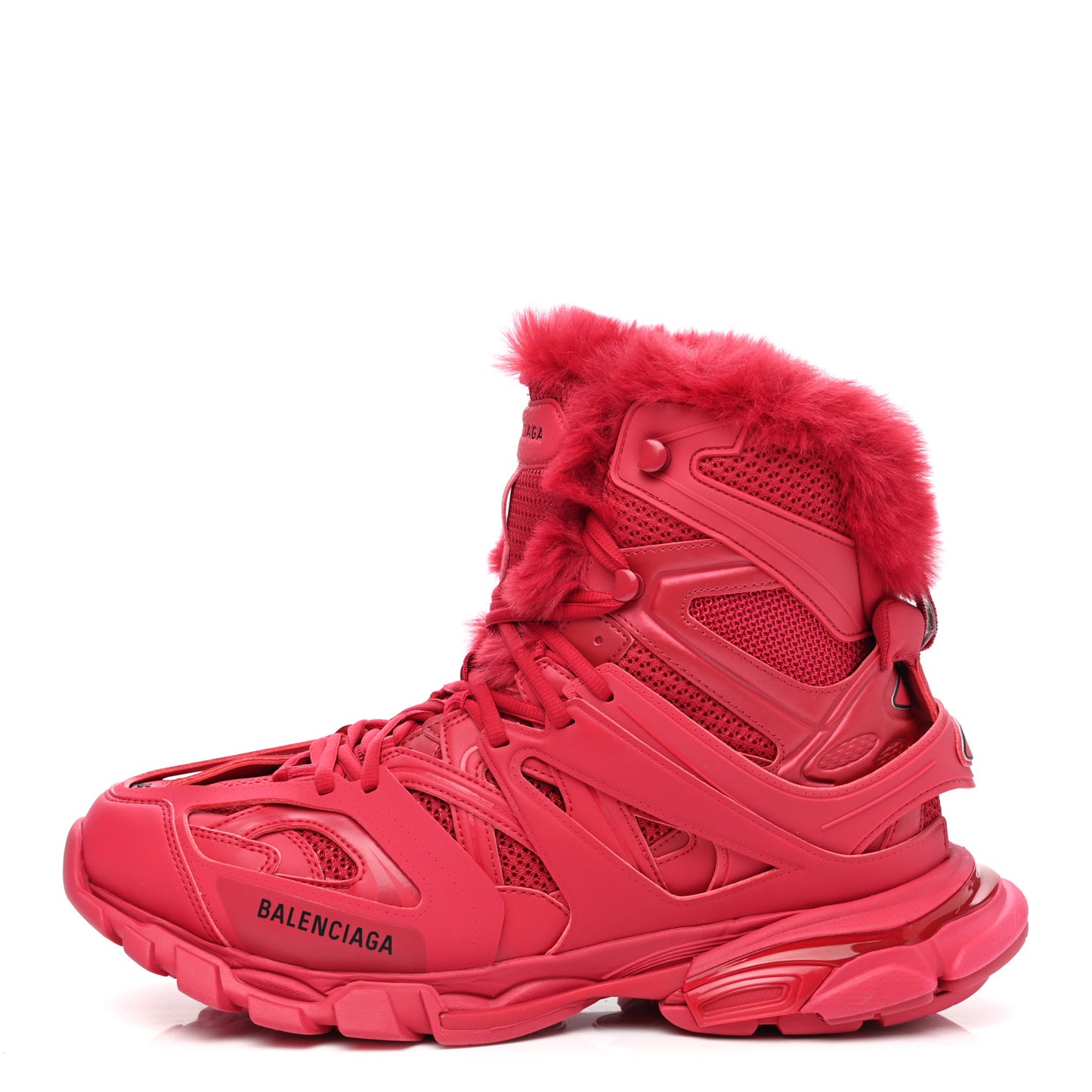 Mesh Nylon Faux Fur Mens Track Hike Sneakers 45 Red